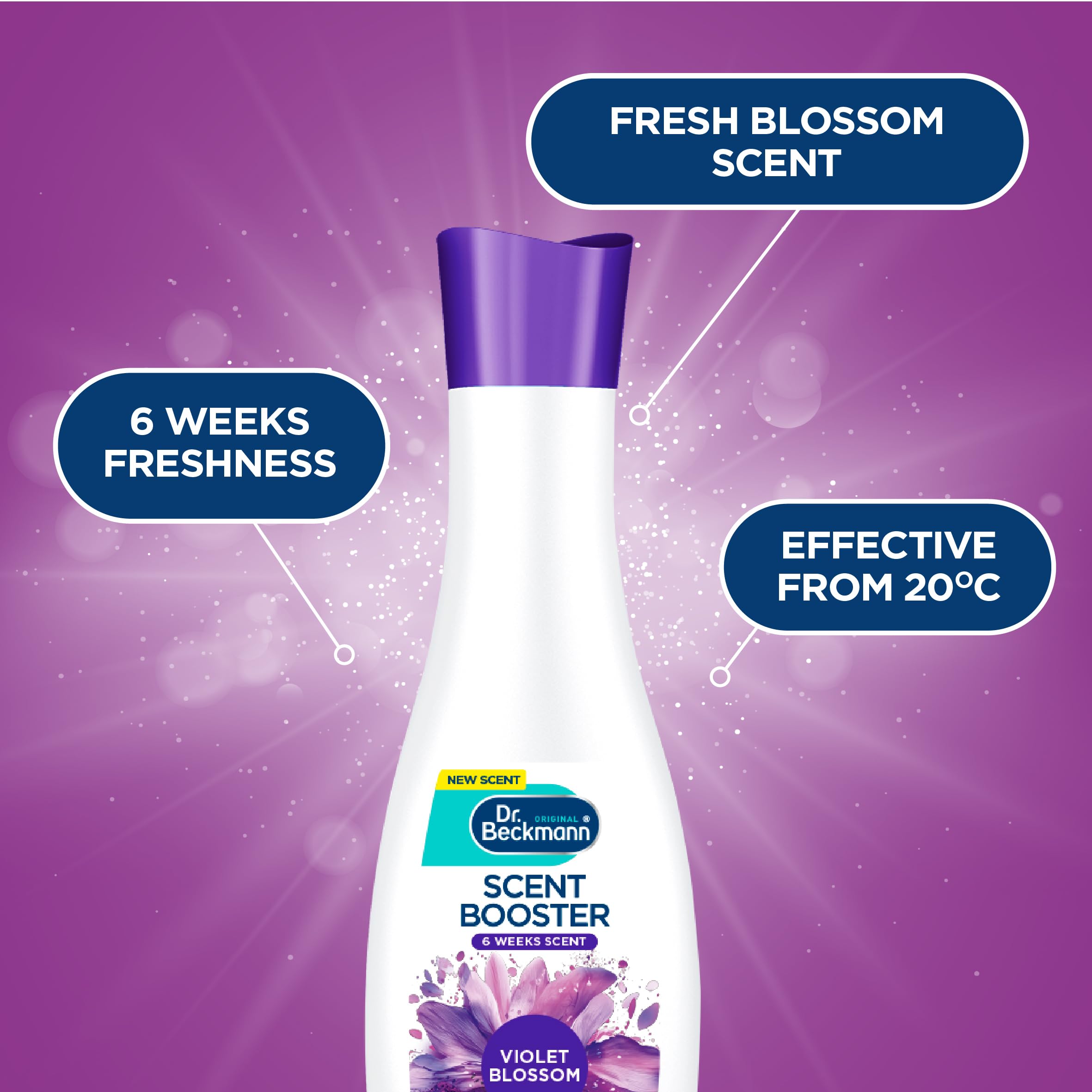 Dr. Beckmann Scent Booster Violet Blossom Liquid Fabric Softener | 250 ml | Up to 6 Weeks Scent 2