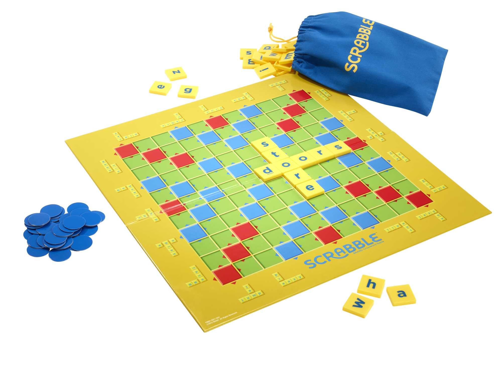 Mattel Games Scrabble Junior Board Game - 2-in-1 Play for Ages 5+ | Multicolor Plastic