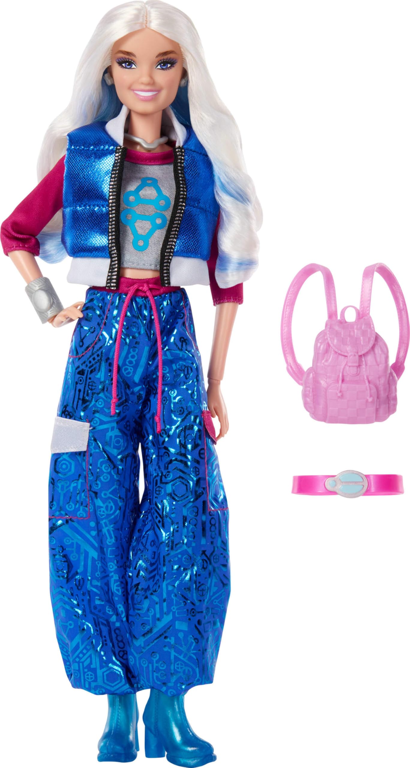 Mattel Disney Zombies 4: Dawn of the Vampires Addison Wells Fashion Doll - 11 Joints, Silver Hair, Blue Outfit