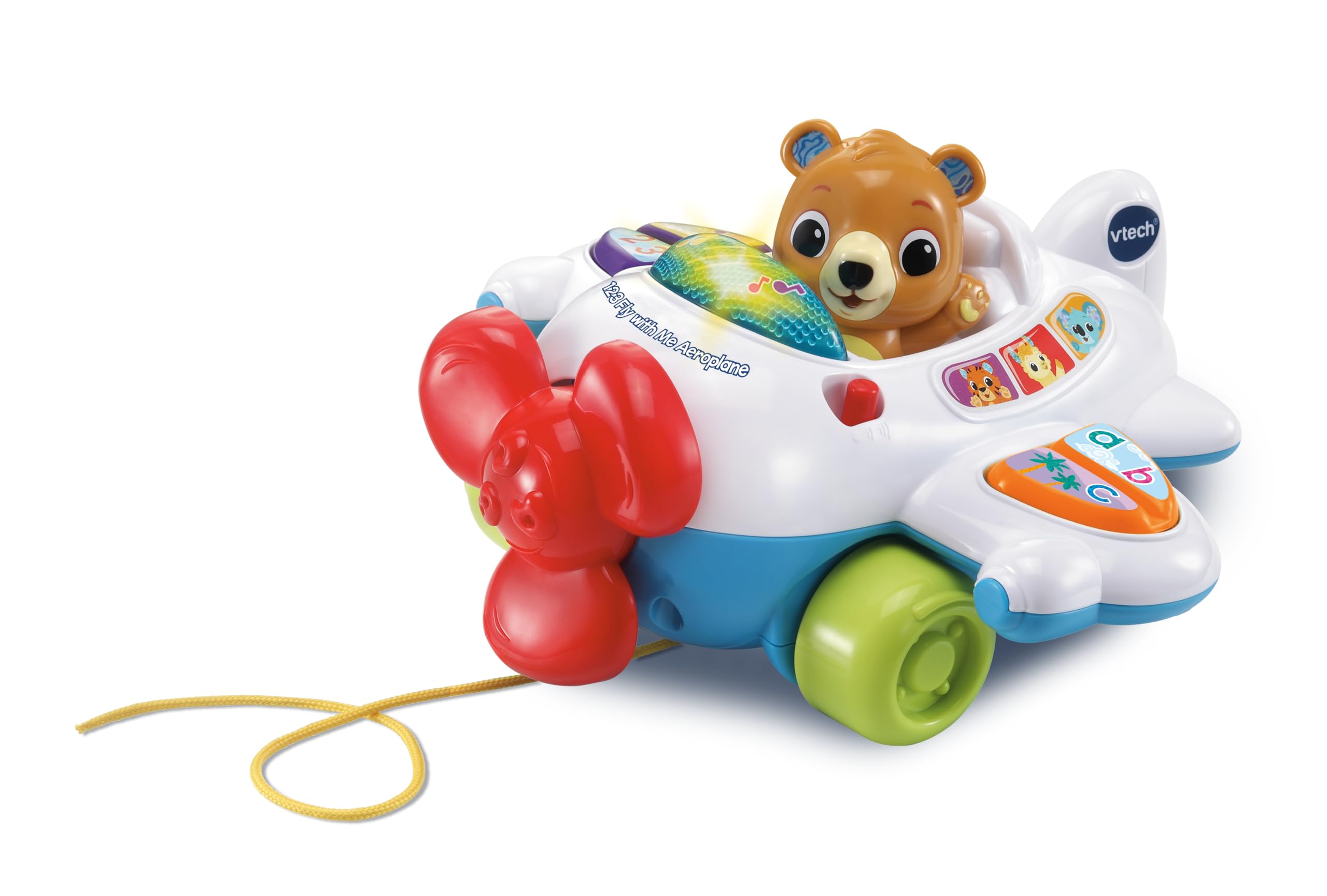 VTech Baby 123 Fly with Me Aeroplane - Interactive Pull-Along Toy | Ages 9-36 Months | Blue
