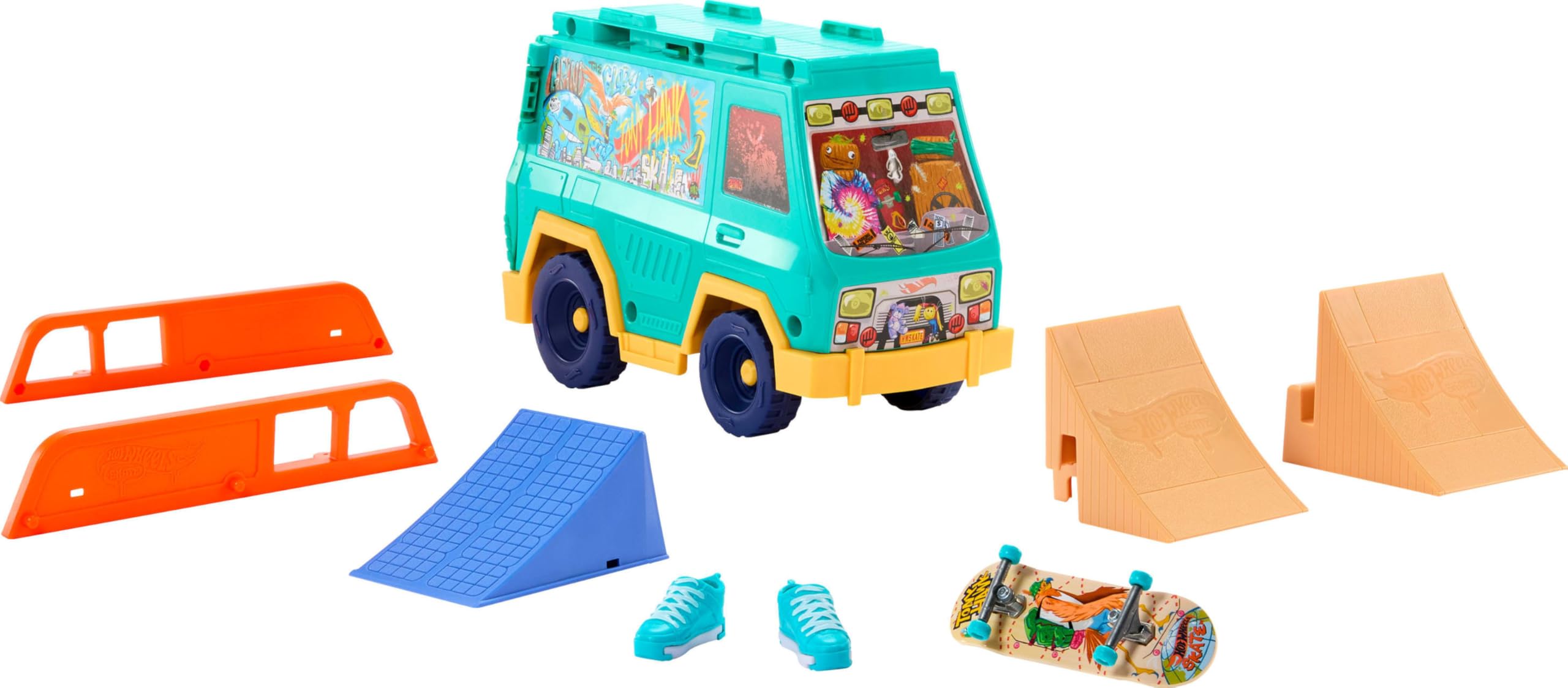 Hot Wheels Skate Skate Van Playset - Exclusive Fingerboard | Multicolor | Model JGG91 4