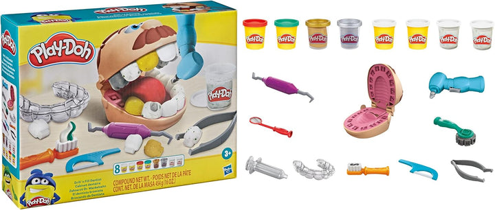 Play-Doh Drill 'n Fill Dentist - Pretend Play Dental Set for Kids 3+