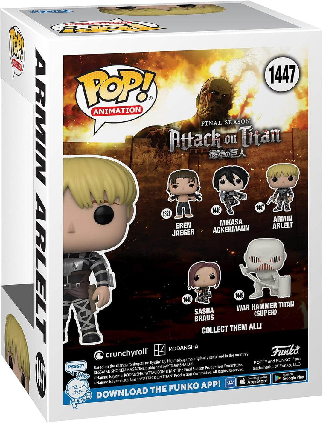 Funko Pop! Animation Attack on Titan - Armin Arlert Vinyl Figure (67928)