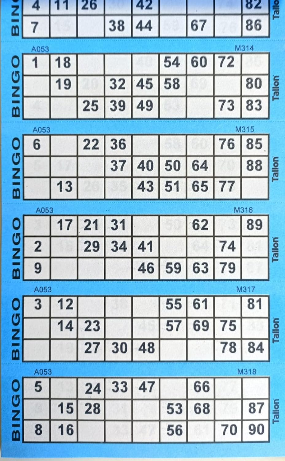 1ABOVE Bingo Tickets Stationery Multi Fun Books Pages Jumbo 4