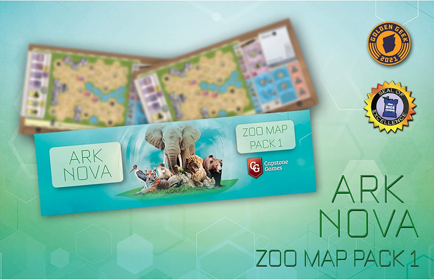 Ark Nova: Zoo Map Pack 1 - Game Accessory Pack by Capstone Games