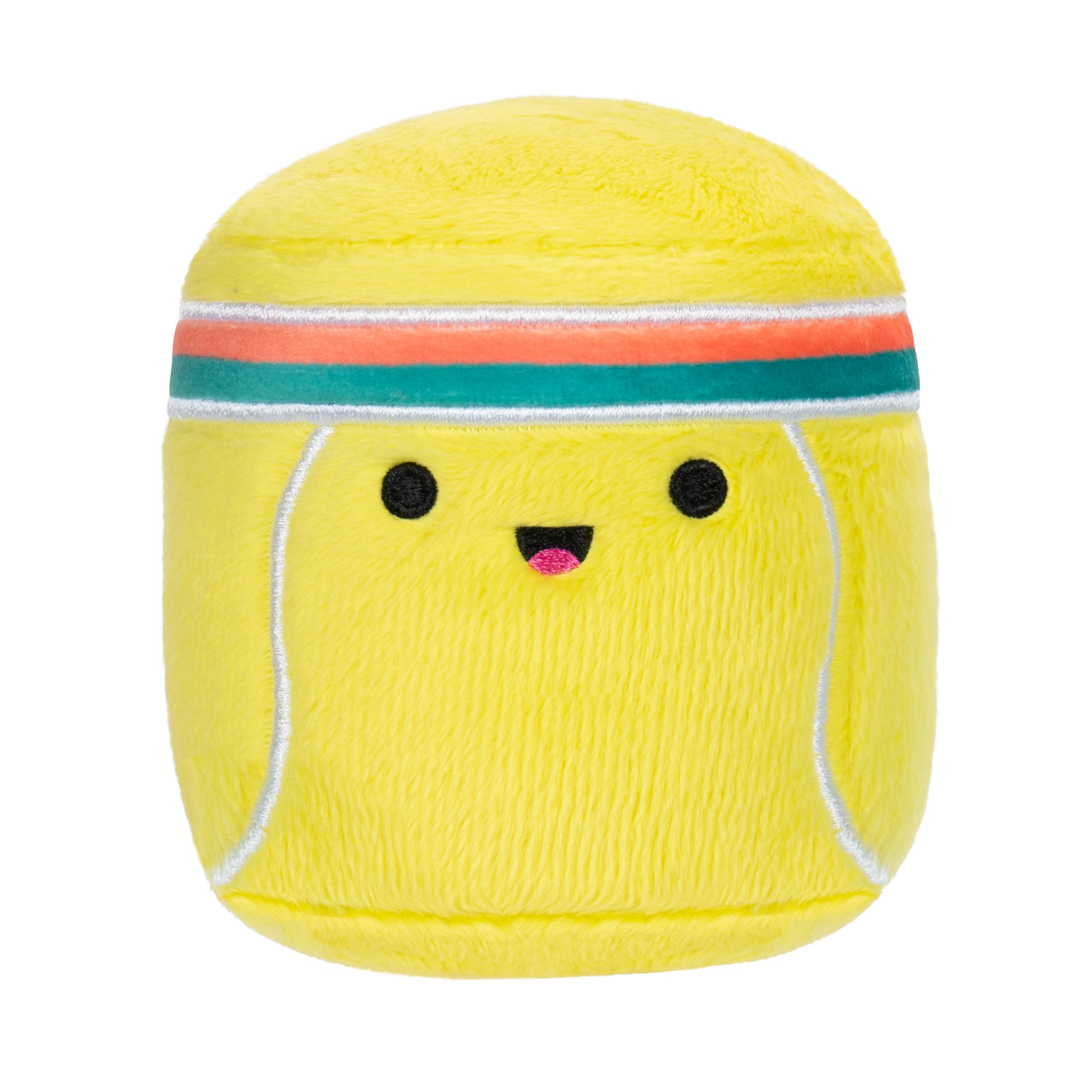 Squishmallows Chewmees Hasina Tennis Ball + Howie Soccer Ball Dog Toys, 2-Pack, Mini Plush 4