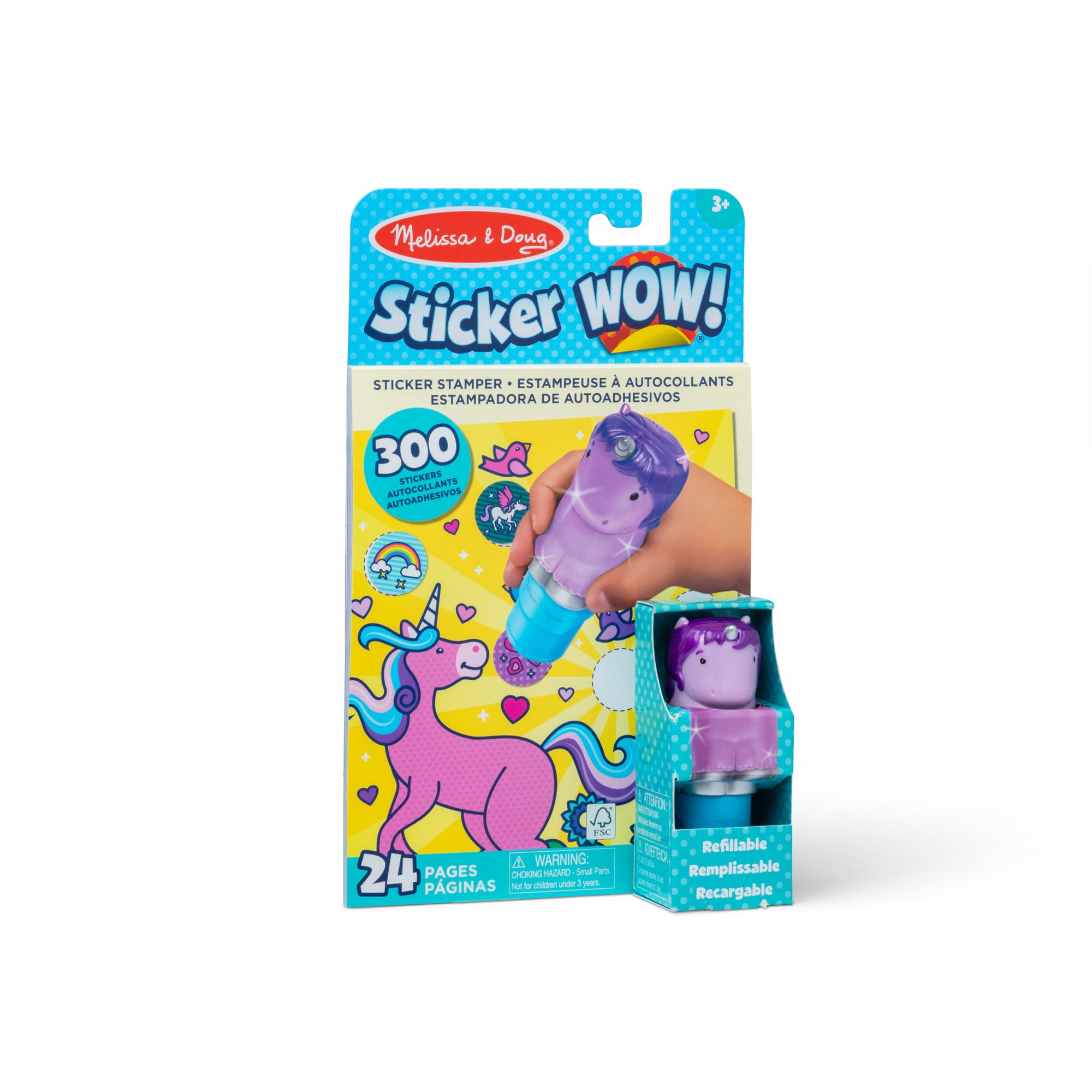 Melissa & Doug Sticker WOW! Activity Pad and Stamper - 300 Fantasy Stickers | Mess-Free Play