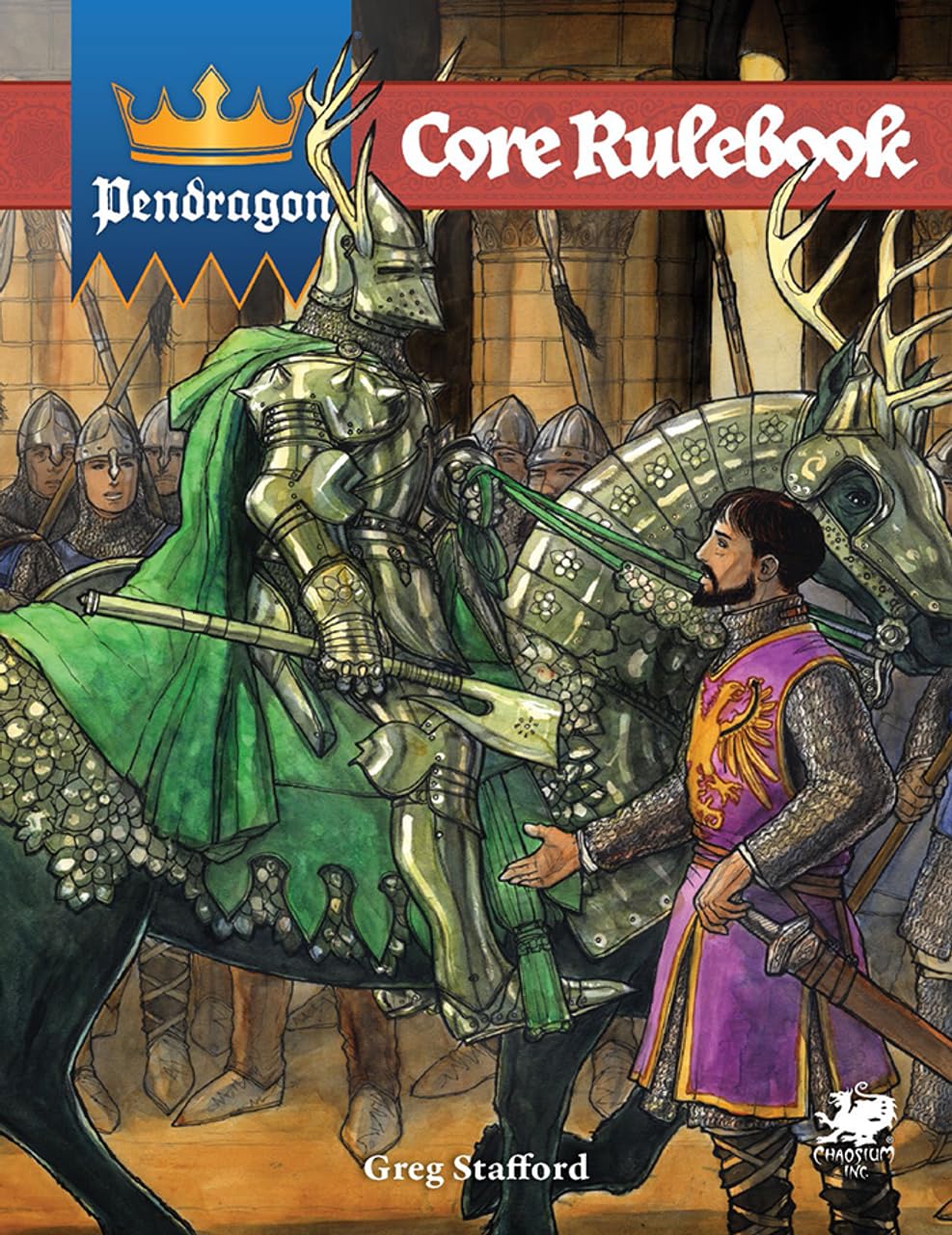 Chaosium Pendragon Core Rulebook - Arthurian RPG Rules | Hardcover 1