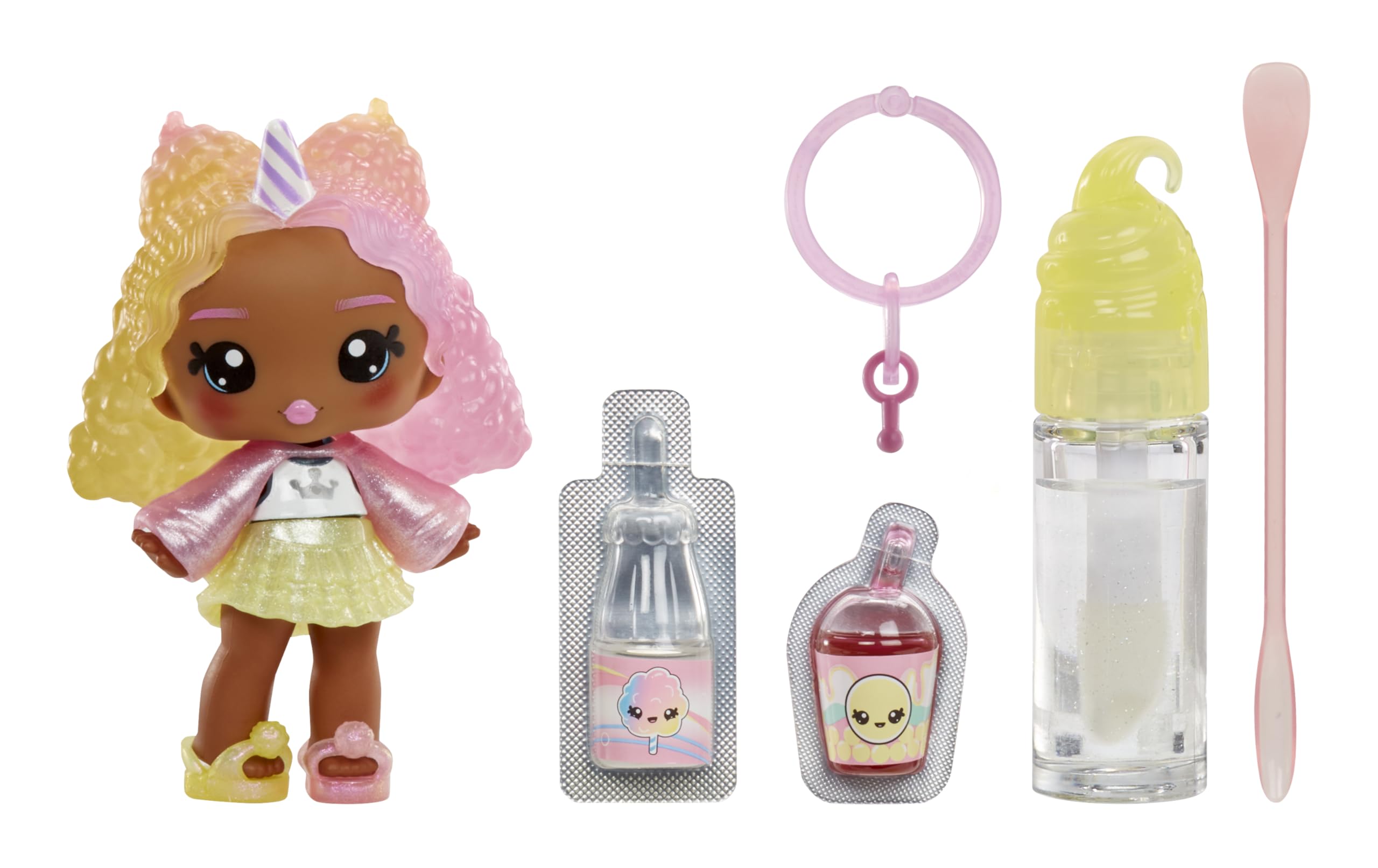 Yummiland Nia Candy Fluff Doll - DIY Lip Gloss Kit with Scented Character & Customizable Fashion 2