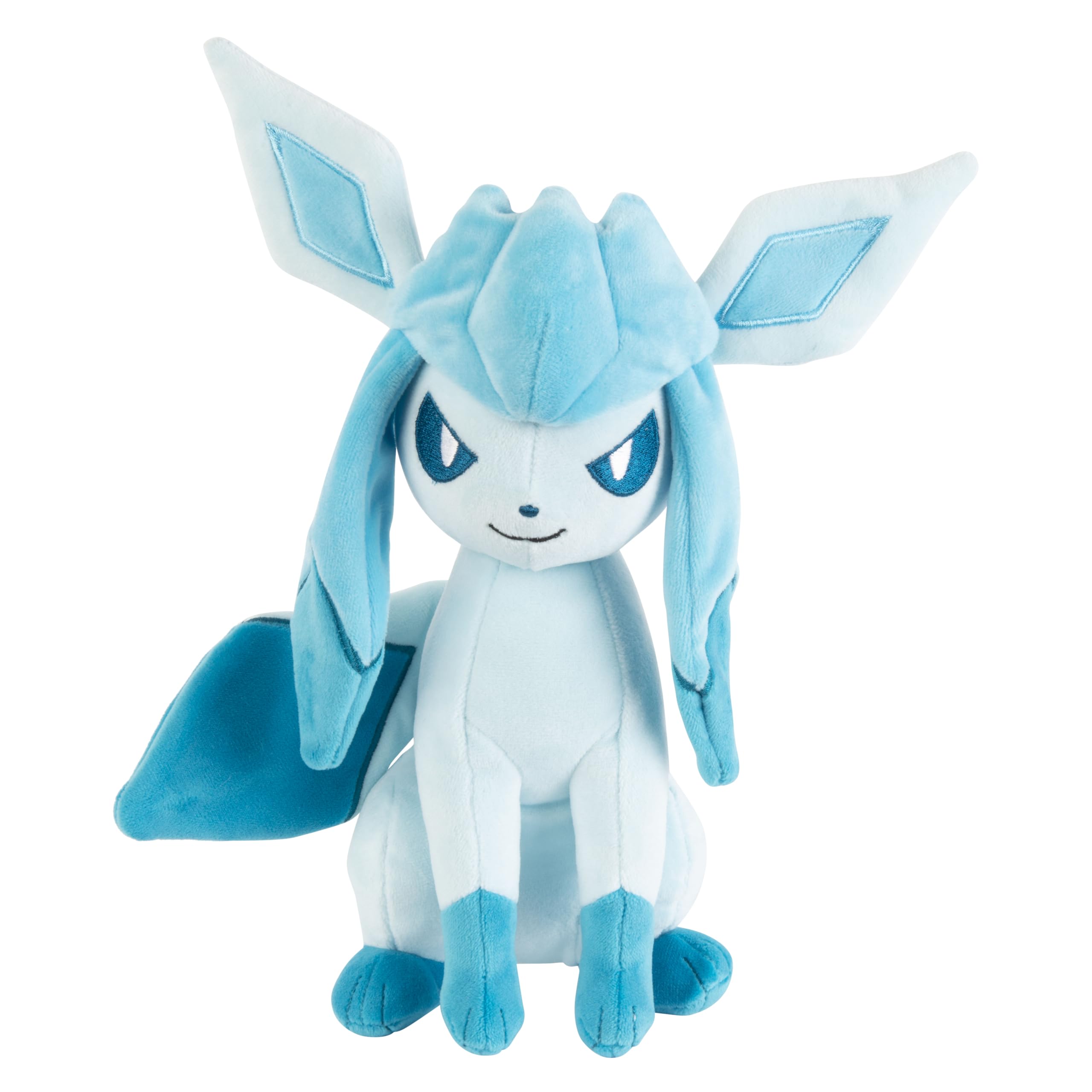 Jazwares Pokémon Glaceon Soft Doll - 8-Inch | Ages 2+ | Polyester