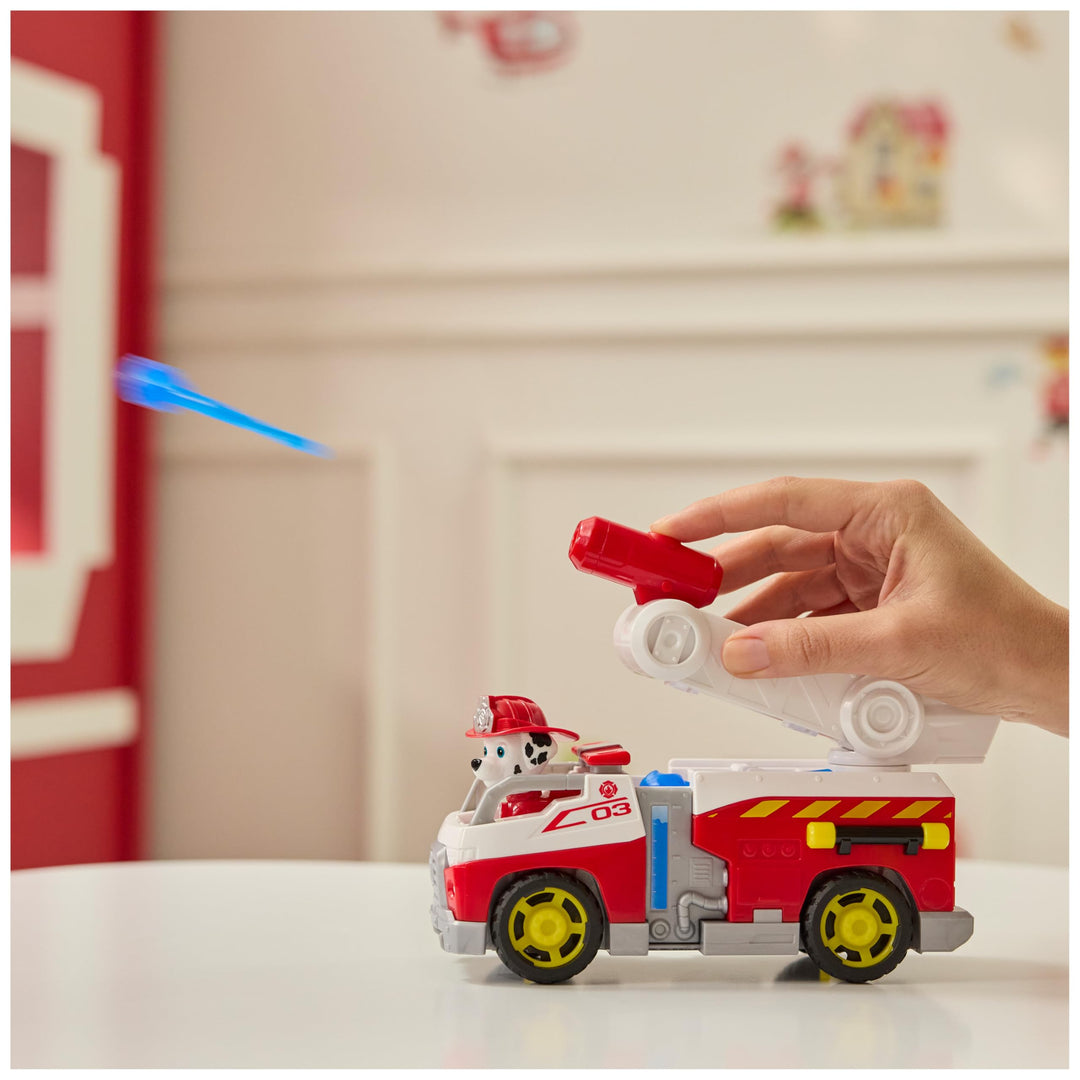 Paw Patrol Marshall Rescue Fire Engine with Action Figure & Projectile Launcher - Fire Truck Toy for Kids 3+