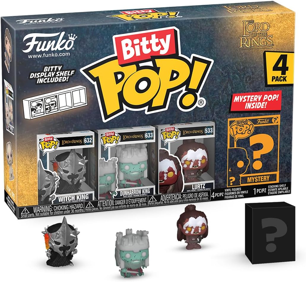 Funko Bitty Pop! Lord Of the Rings - Witch King 4PK and A Surprise Mystery Mini