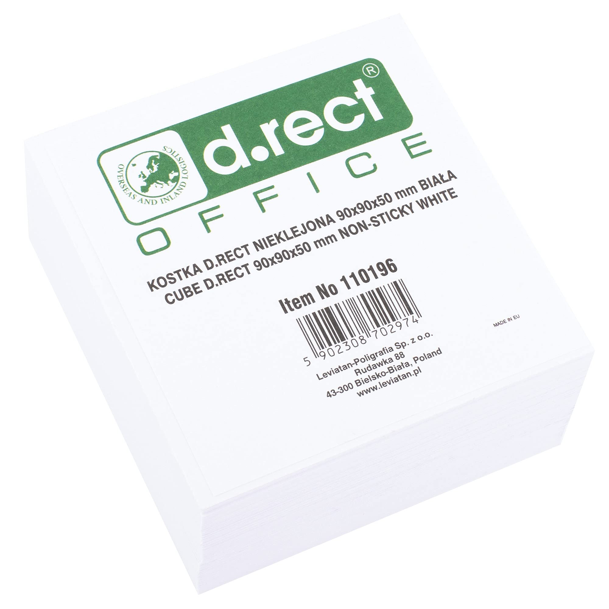 D.RECT Replacement Paper for Note Box | Self Adhesive Notes | 90 x 90 mm | 500 Sheets