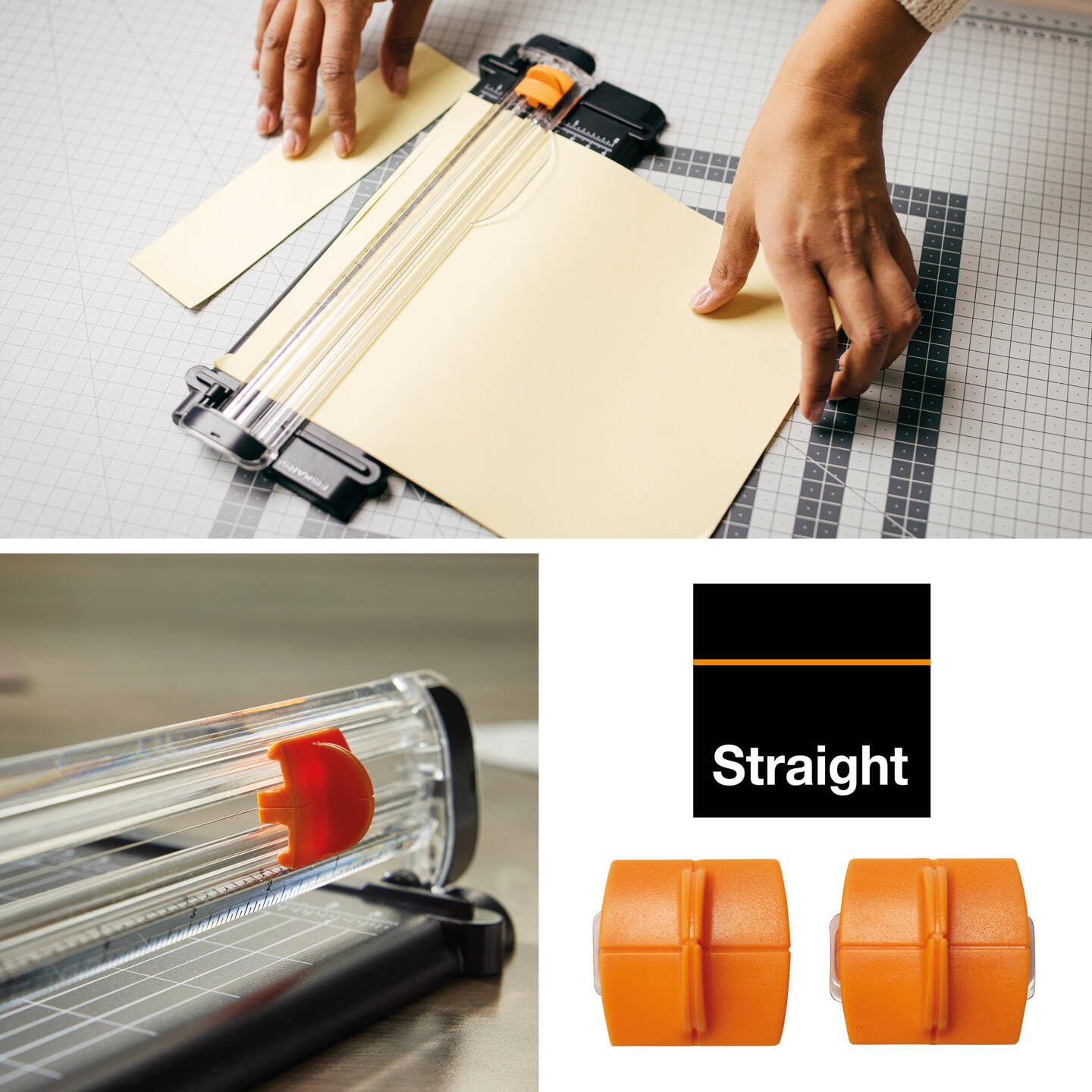 Fiskars Titanium TripleTrack Trimmer Blades - 2 Pack for Straight Cuts | Up to 5 Sheets 2