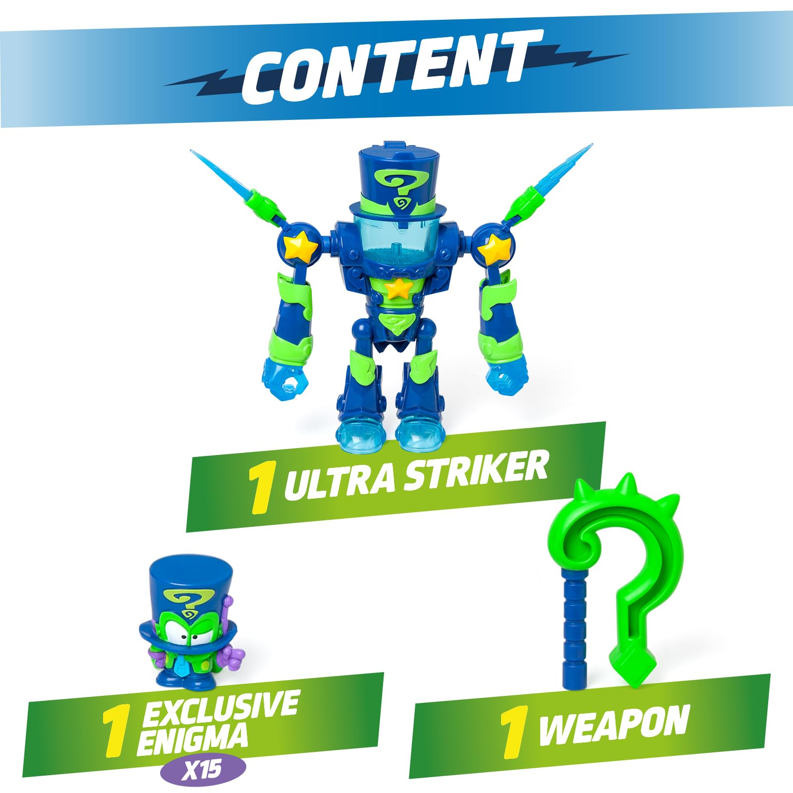 SUPERTHINGS RIVALS OF KABOOM Enigma's Ultra Striker Robot Playset | Exclusive Enigma Figure | Ages 3+ 4