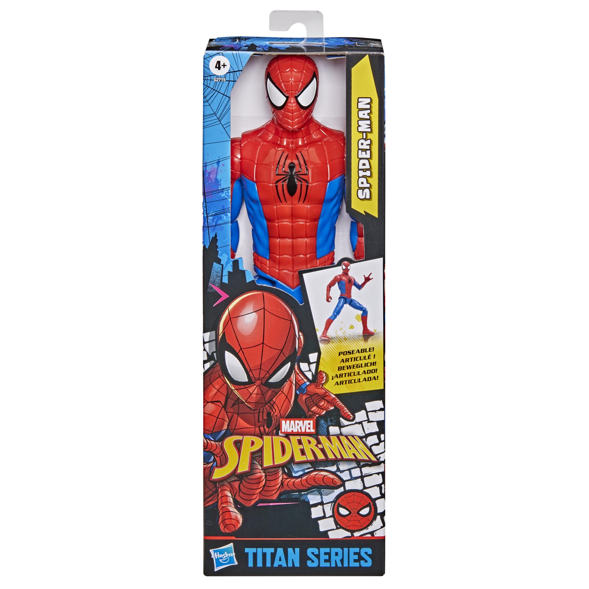 Marvel Titan Series Spider-Man Action Figure - 12-inch Scale | 11 Points of Articulation | Ages 4+ 2