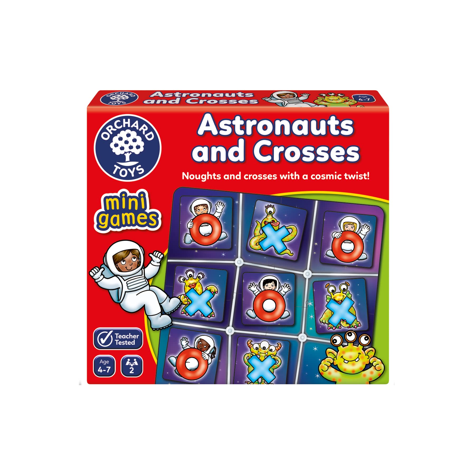 Orchard Toys Astronauts and Crosses Game - Space Themed Travel Game | Ages 4-7 | Portable 1