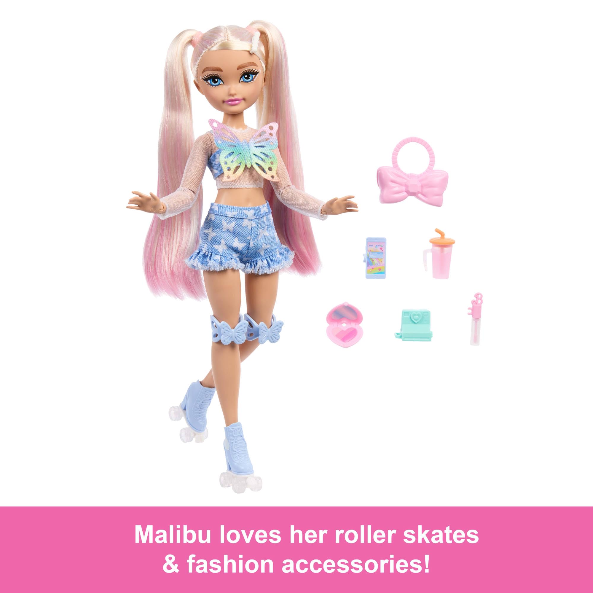 Barbie Dream Besties Doll and Accessories, Barbie “Malibu” Posable Roller Skater | Model JFX96 4