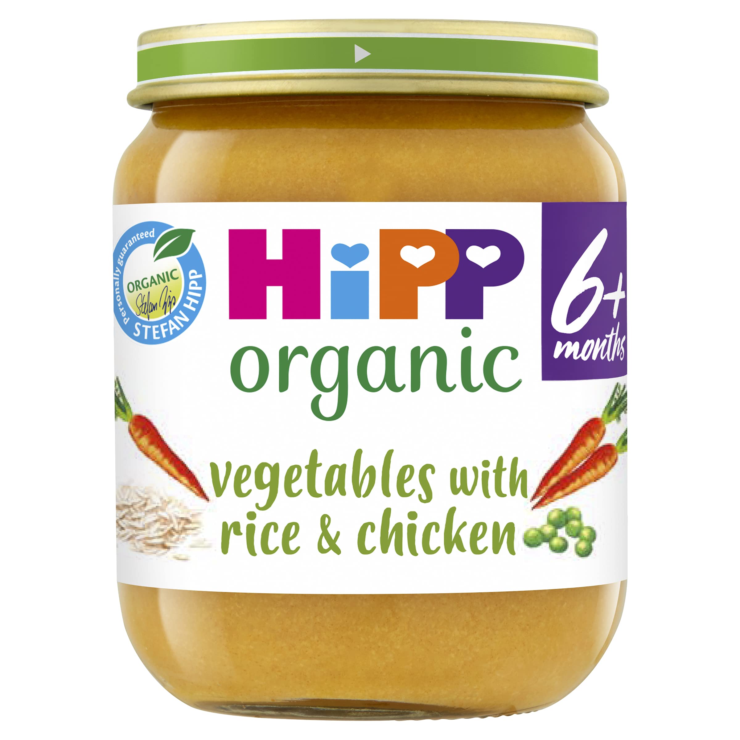 HiPP Organic Vegetables with Rice & Chicken Baby Food Jar 125g - 6+ Months 1