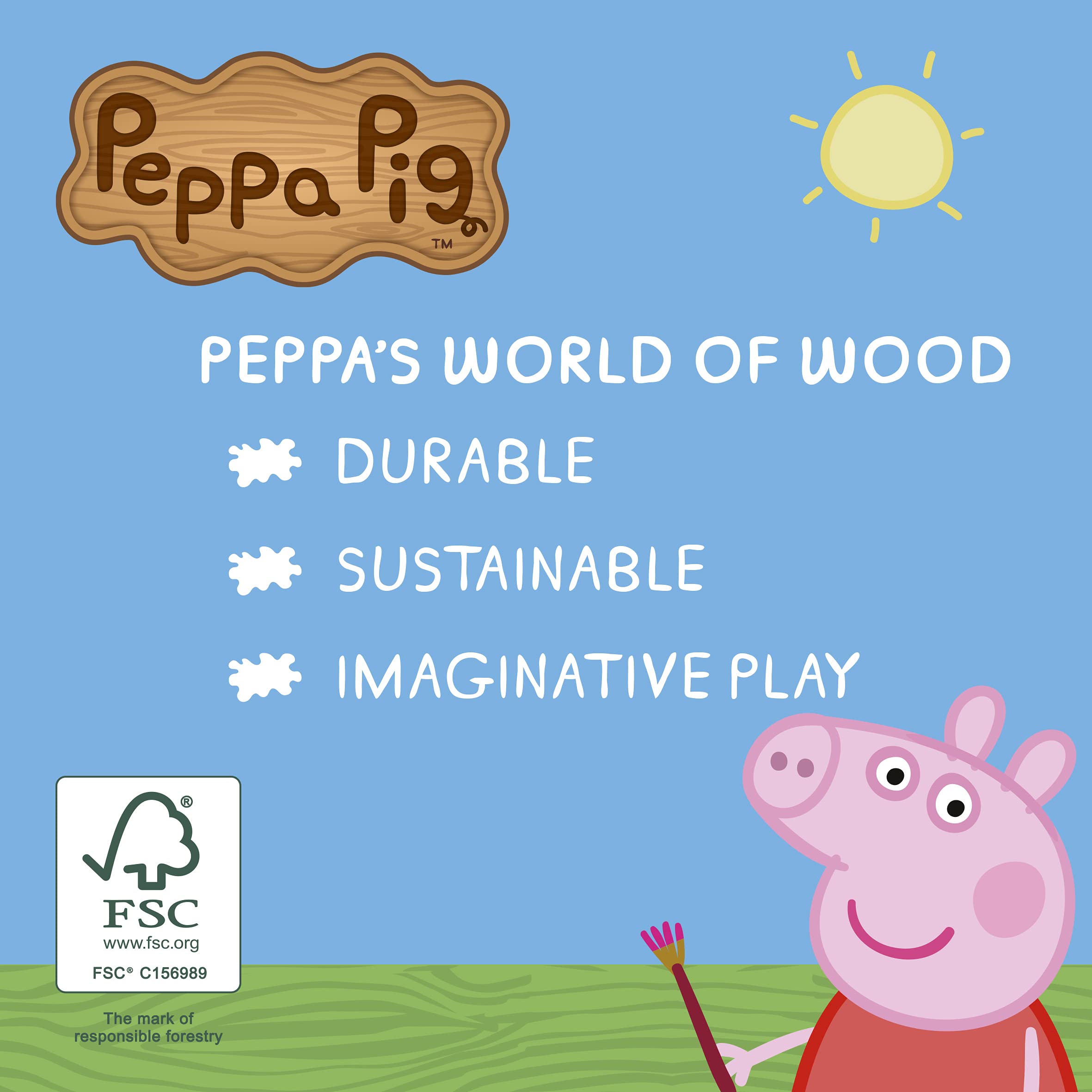 Peppa Pig Spiel- und Zeichenstaffelei aus Holz 4