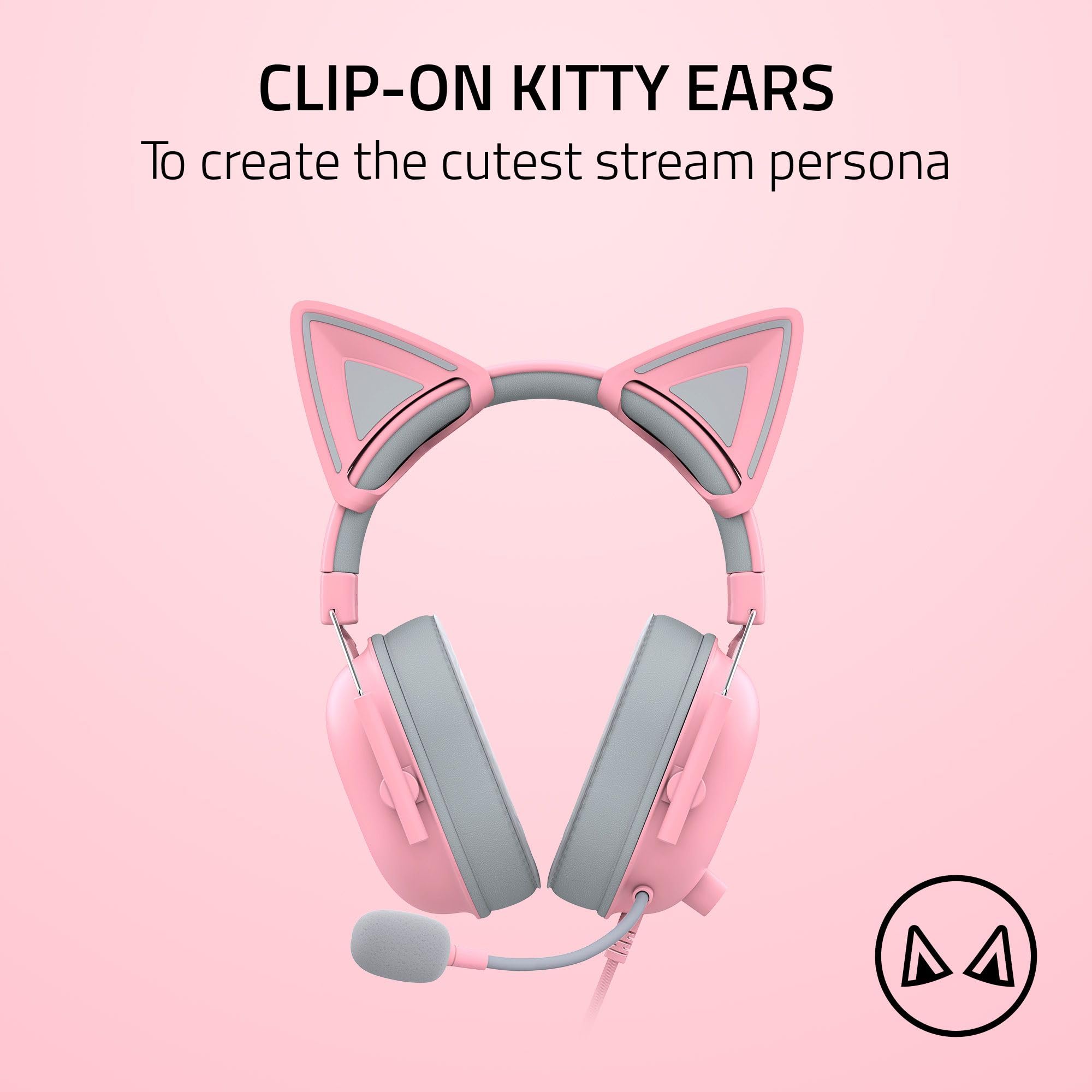 Razer Kitty Ears V2 - Clip-on Cat Ears for Headsets, Universal Fit, Lightweight Silicone Design 8