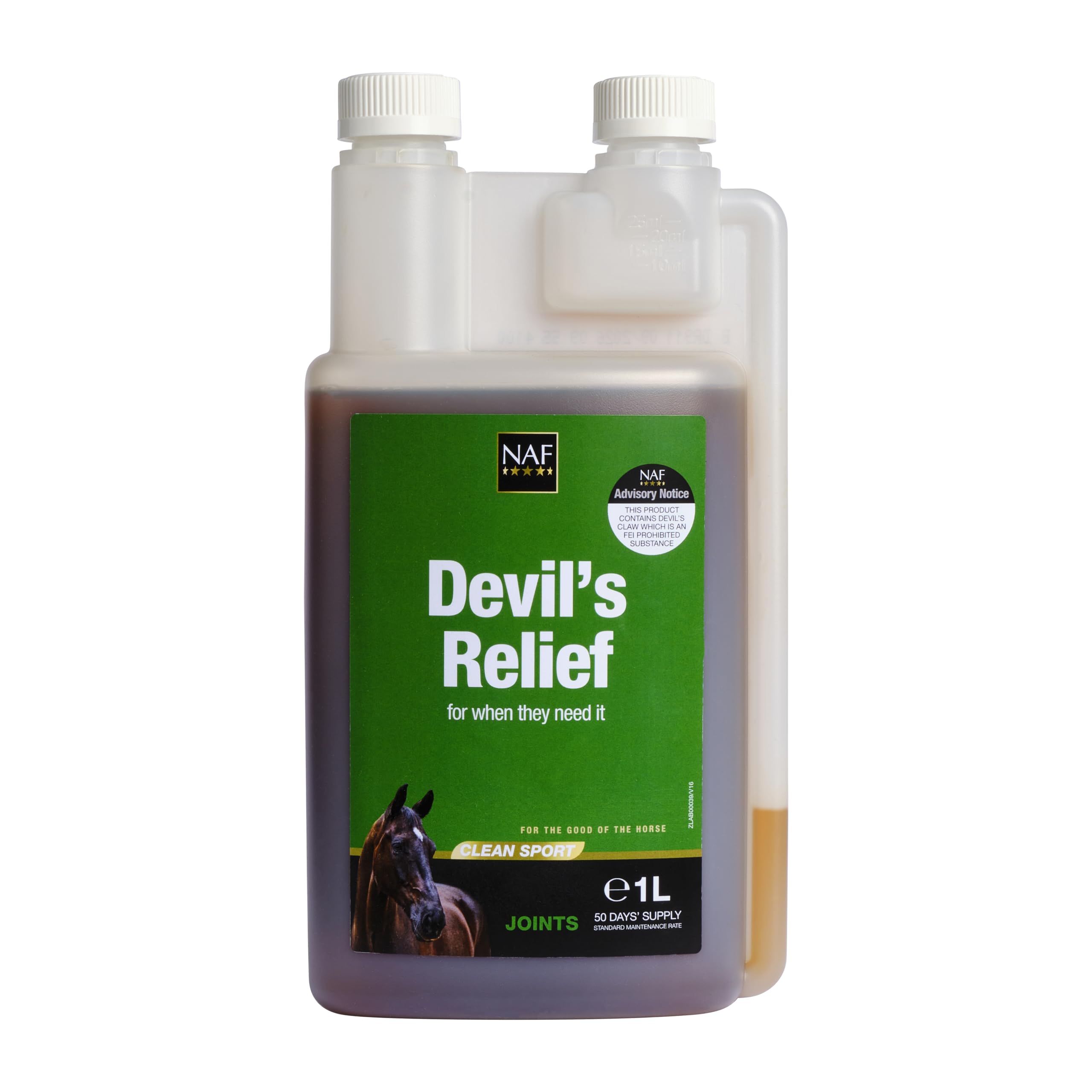 NAF Devil's Relief Liquid Joint Supplement for Horses - Herbal Formula with MSM | 1 Litre
