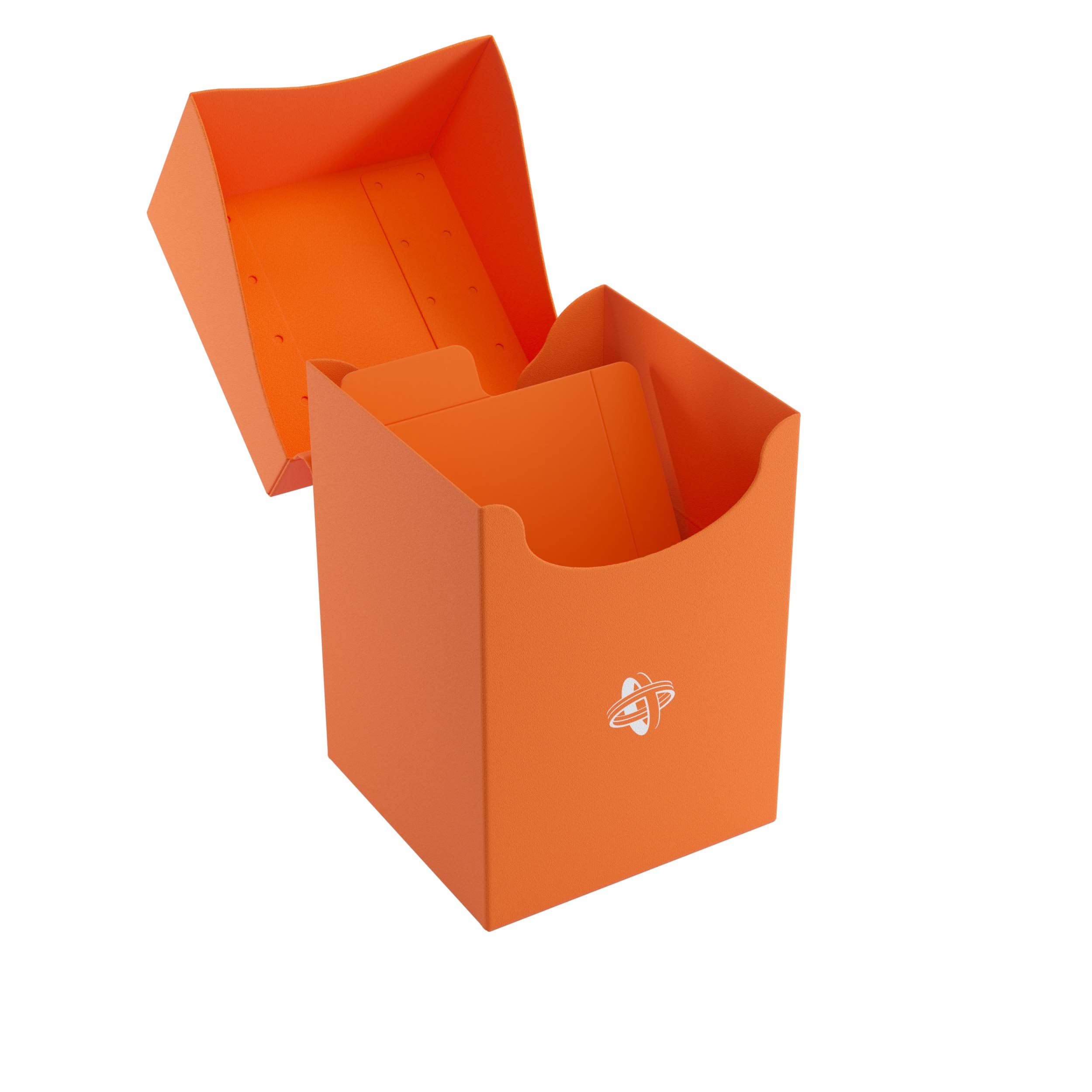 Gamegenic 100-Card Deck Holder - Orange | Self-Locking Lid | Cobra Neck Access 2