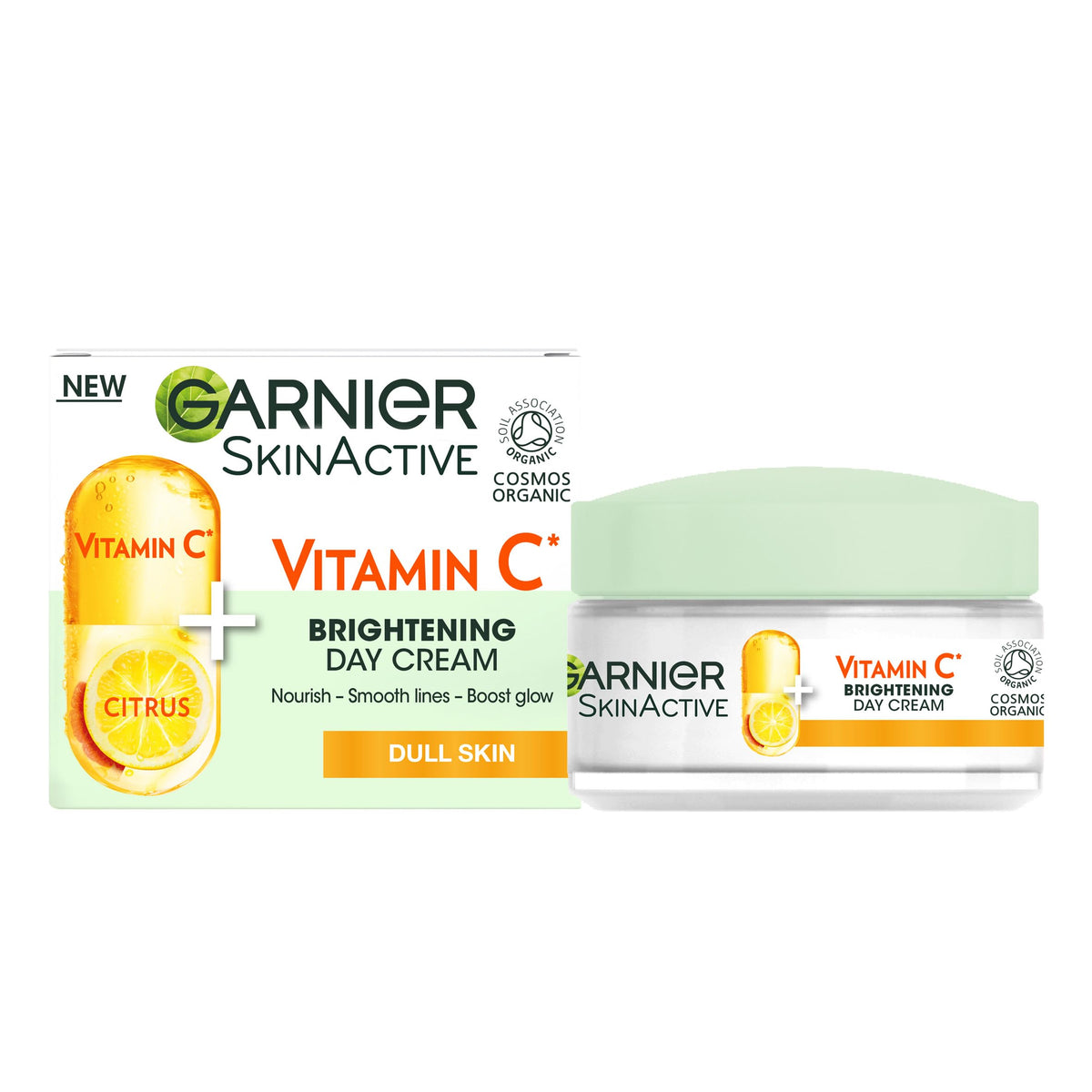 Garnier Vitamin C Brightening Day Cream - 50ml | Hydrates 24H | Smooths Lines | Boosts Glow