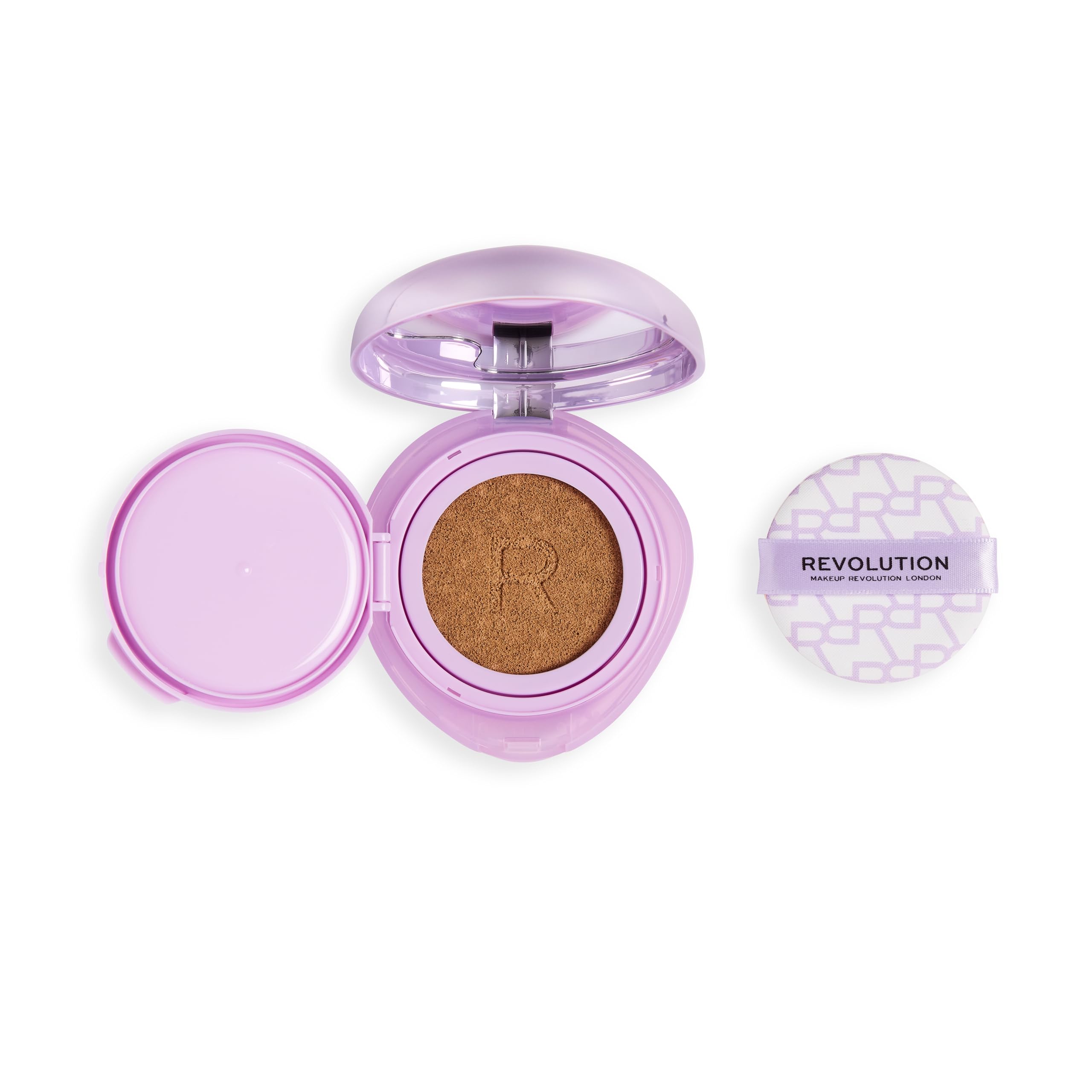 Revolution Beauty London Superdewy Cushion Foundation - Buildable Coverage | Hydrating | Medium Tan Neutral