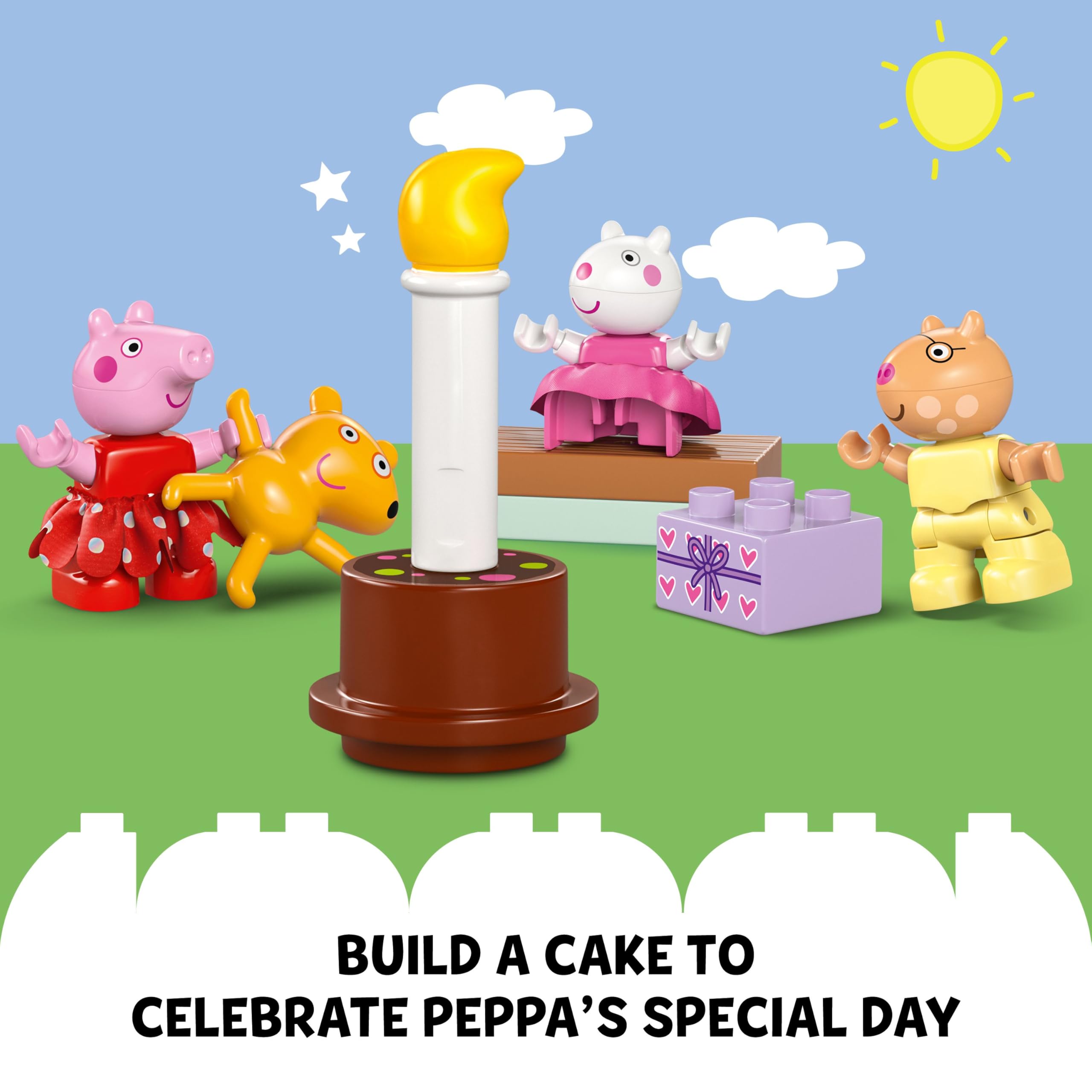 LEGO DUPLO Peppa Pig Birthday House Playset - Building Toy for 2+ Year Olds 11