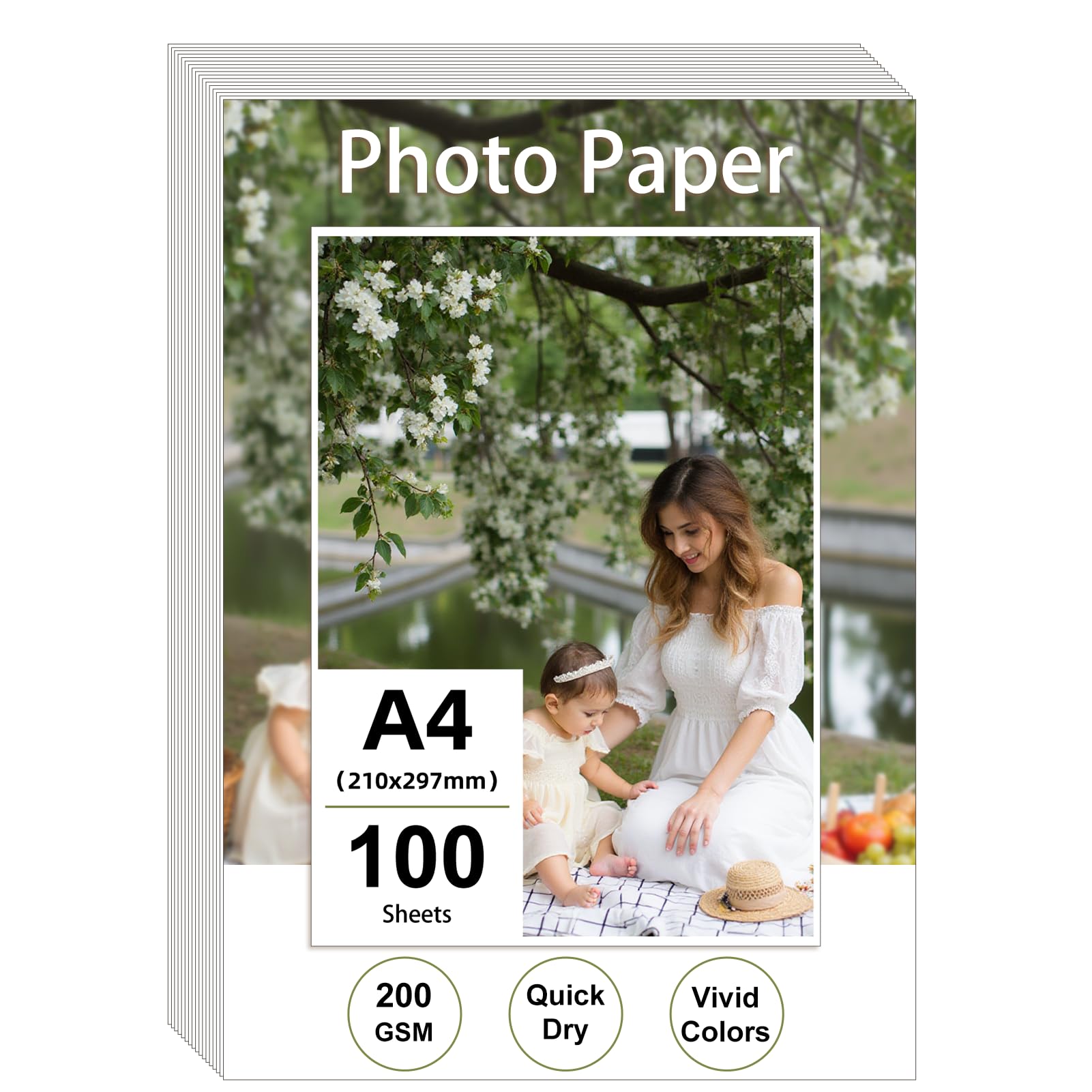 Ditwis Photo Paper - 100 Sheets A4 Glossy, 200 GSM Premium Quality for Inkjet Printing 1