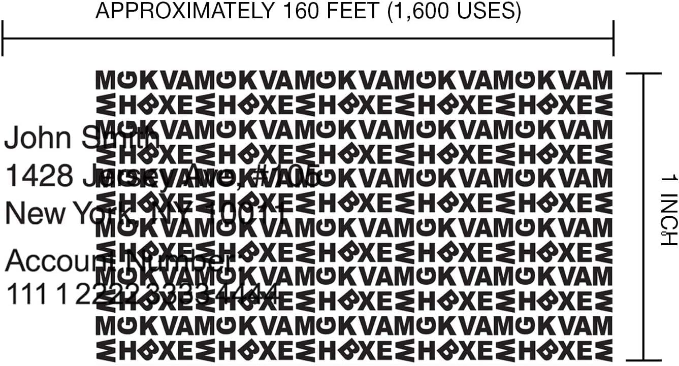 Plus Japan Guard-Your-ID Camouflage Self Inking Roller Stamp & Refill Pack 4