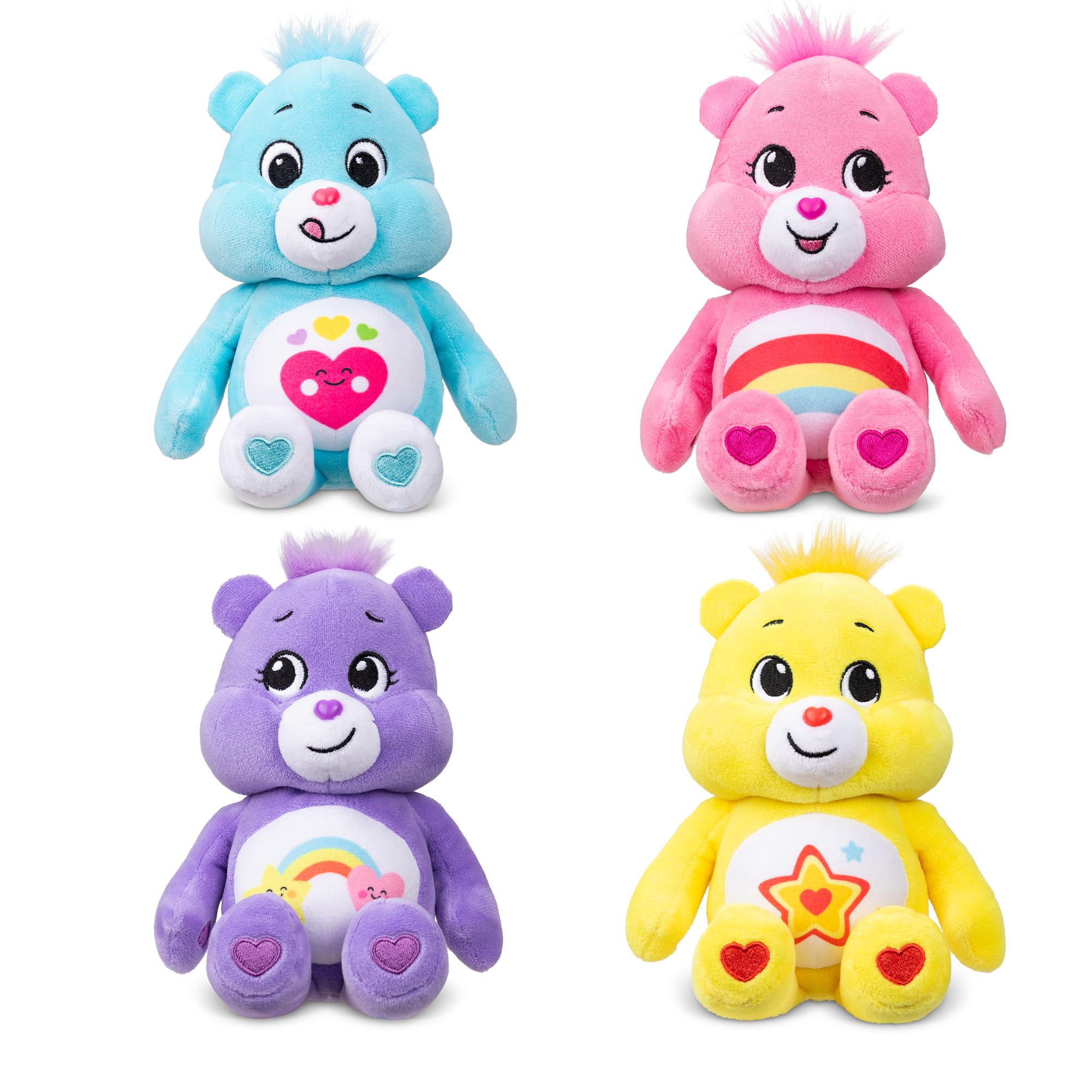 Care Bears Treasure Box - Set of 4 Beanie Plush Toys for Kids & Collectors 8