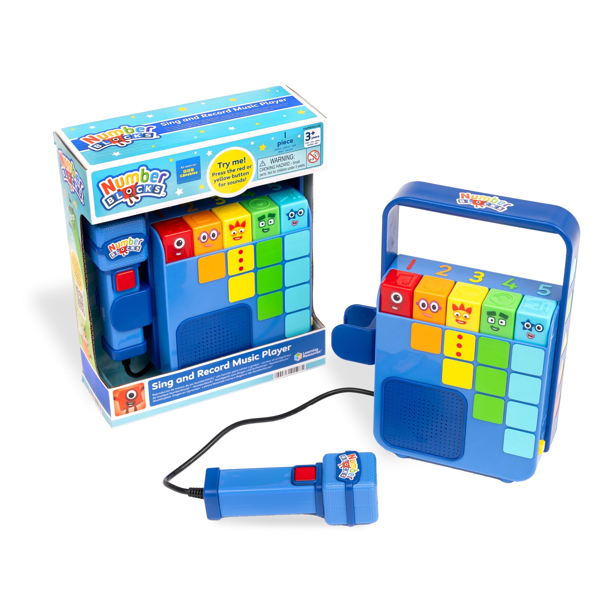 Learning Resources Numberblocks Sing and Record Music Player for Ages 3+ | Records up to 90 Seconds