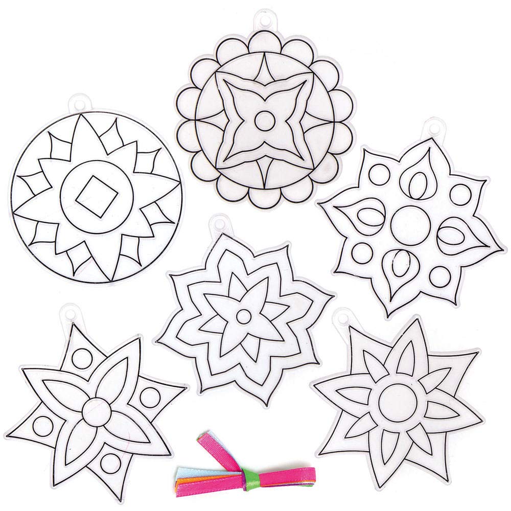 Baker Ross - Diwali Rangoli Suncatchers Craft Kit (AX313) - Pack of 10 4
