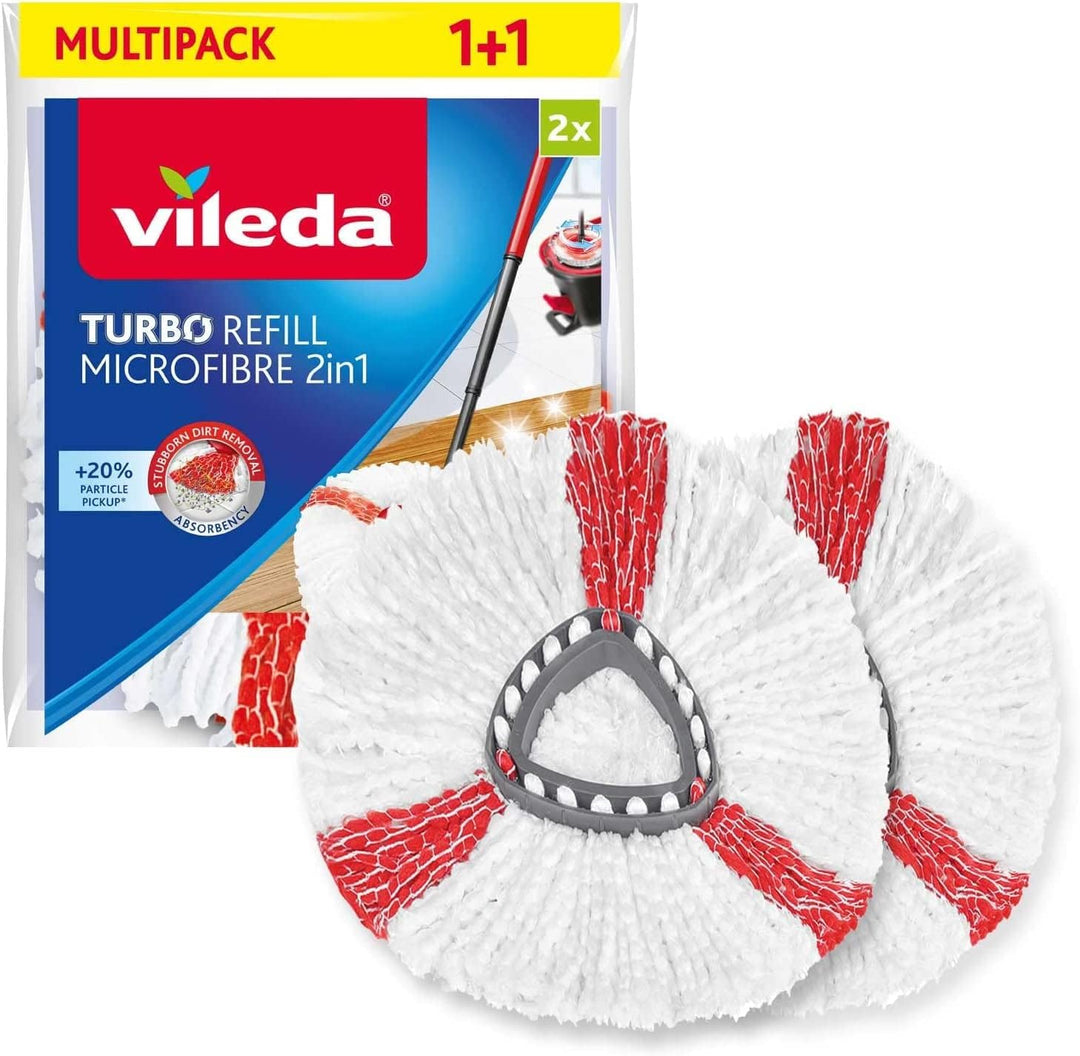 Vileda - Turbo 2in1 Replacement Mop Head (Twin Pack)