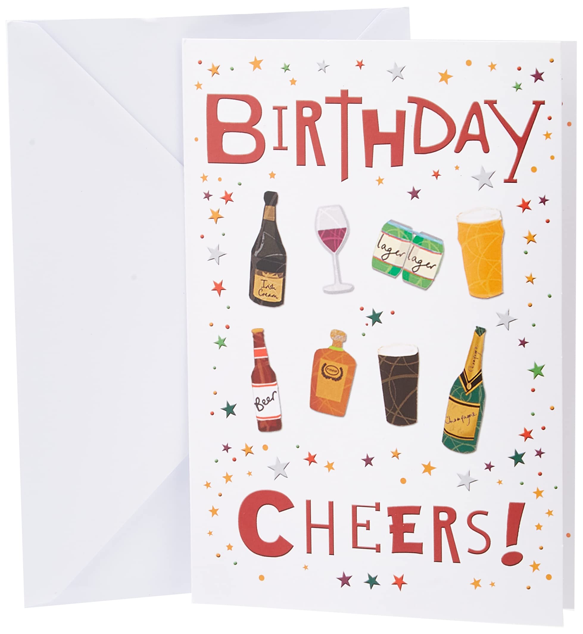 Piccadilly Greetings Birthday Card - 7 x 5 Inches | Red, Yellow, Black, Brown, Oak Colors