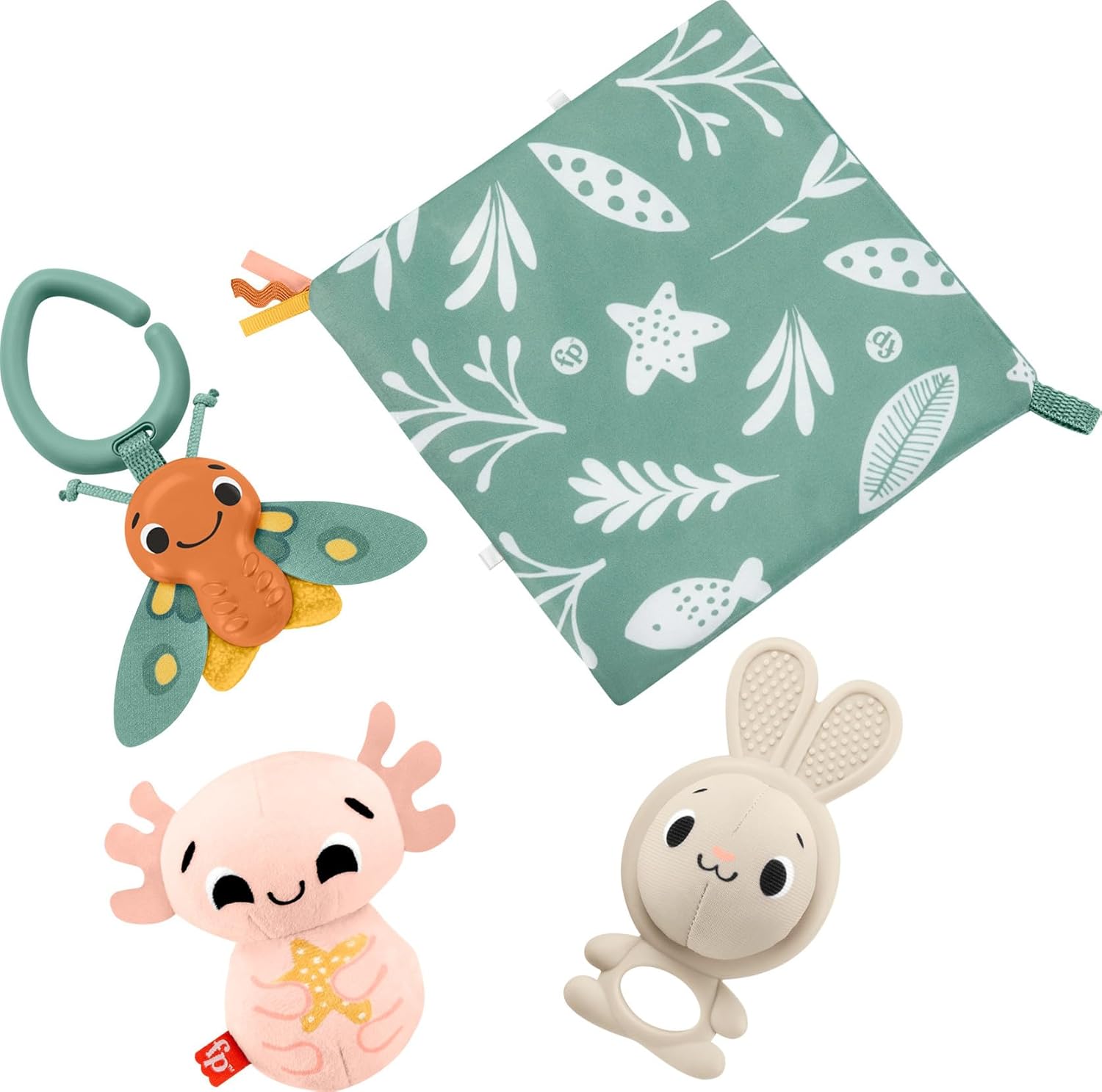 Fisher-Price So Many Senses Gift Set - 4pc Baby Sensory & Fine Motor Toy Set for Newborns