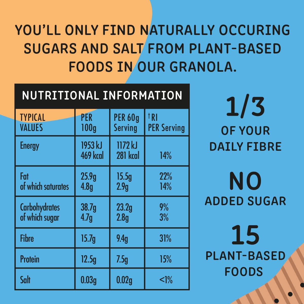 Bio&Me Low Sugar Granola - 3% Sugar, High Fibre, Vegan Friendly | 360g 4