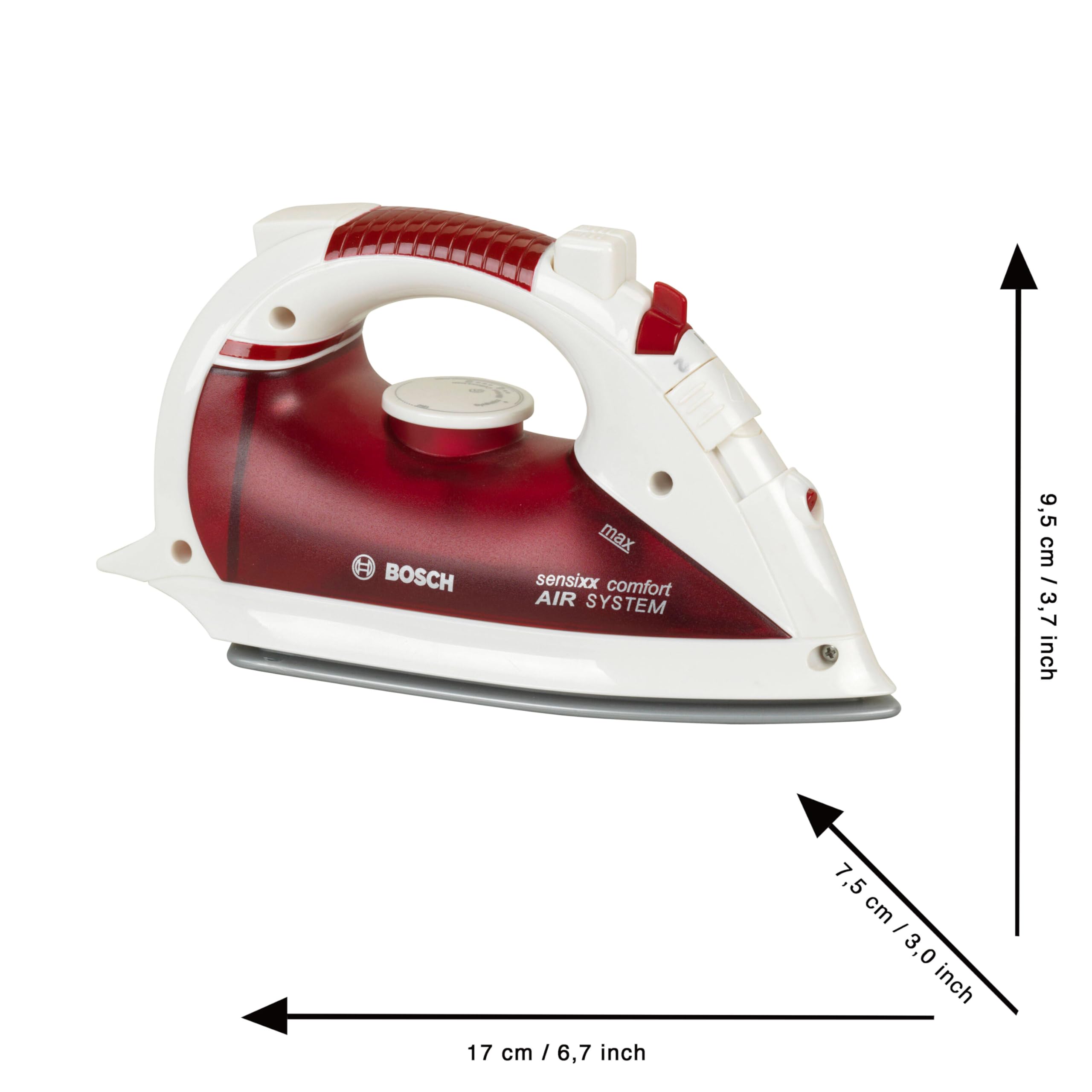 Theo Klein Bosch Iron - Toy with Water Spray Function | Ages 3+ | 17cm