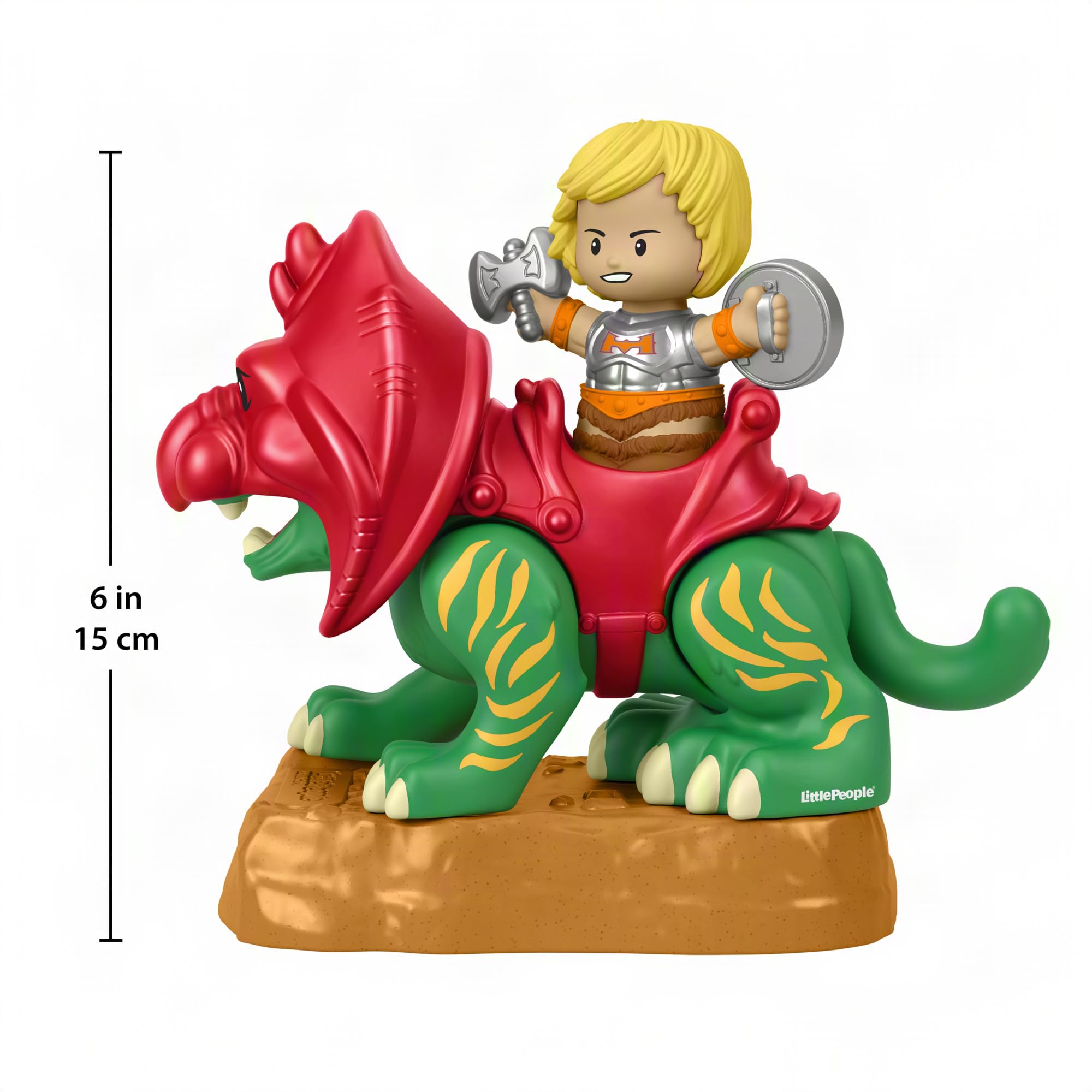 Little People COLLECTOR Masters of the Universe He-Man & Battle Cat Playset - 4 Figures, Ages 8+ 5