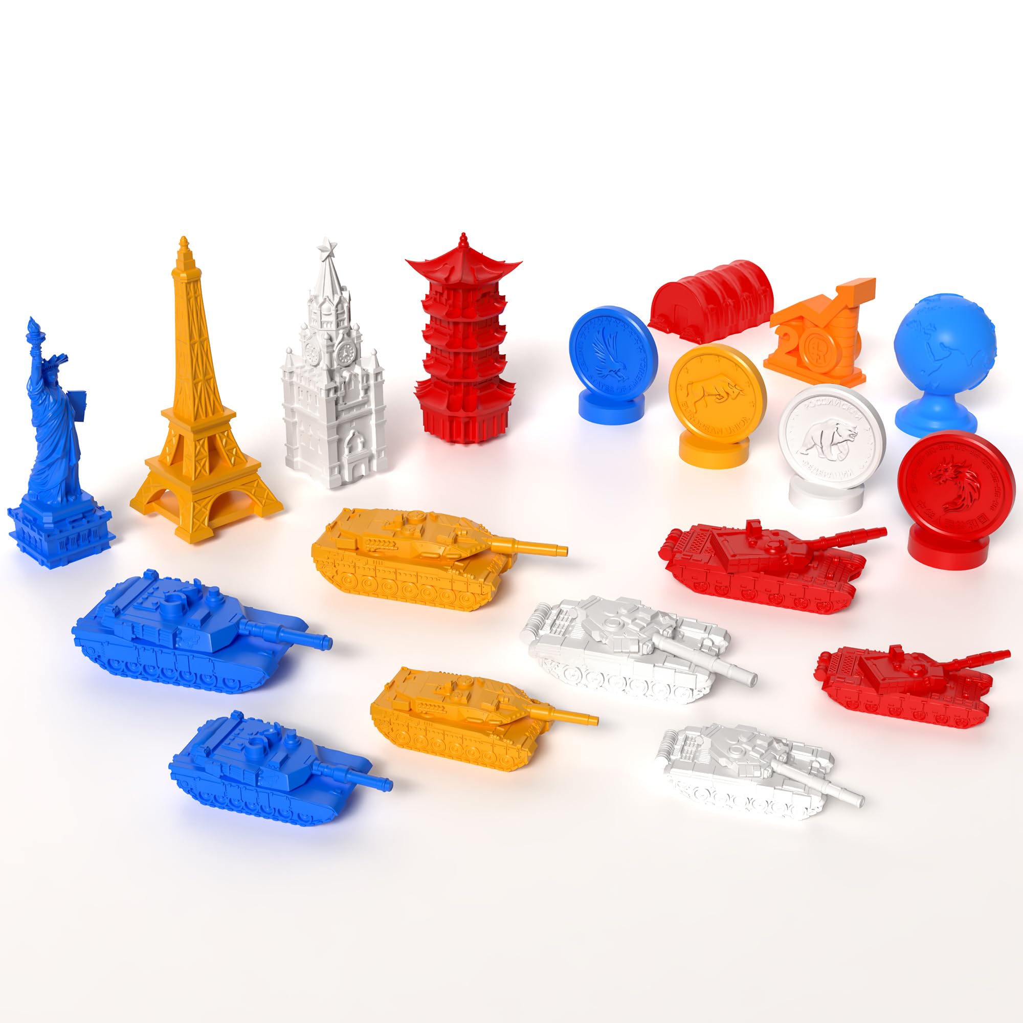 World Order Miniature Pack - 93 Collectible Pieces, 3D Printed, Board Game Accessory