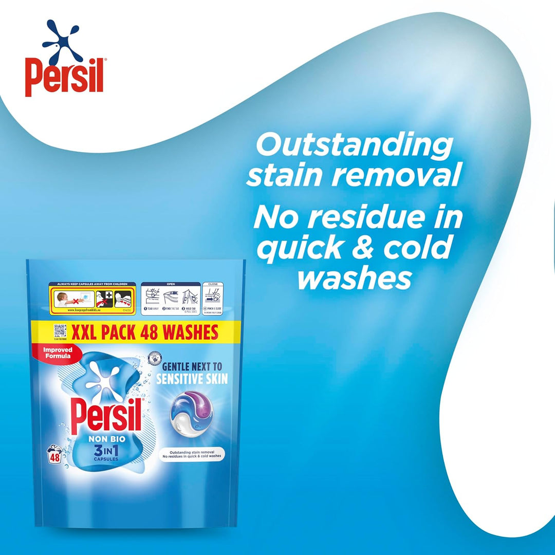 Persil - Non Bio 3 in 1 Washing Capsules 48 Washes