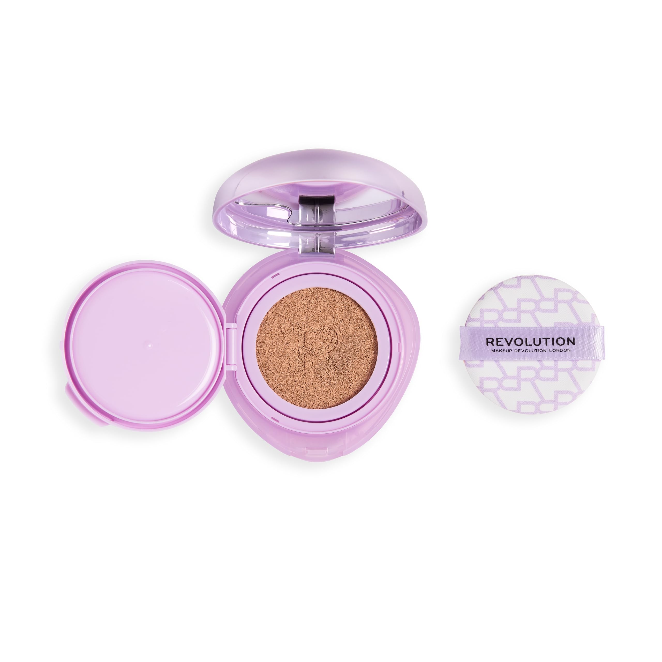 Revolution Beauty London Superdewy Cushion Foundation - Buildable Coverage | Hydrating Finish | Medium Tan Cool