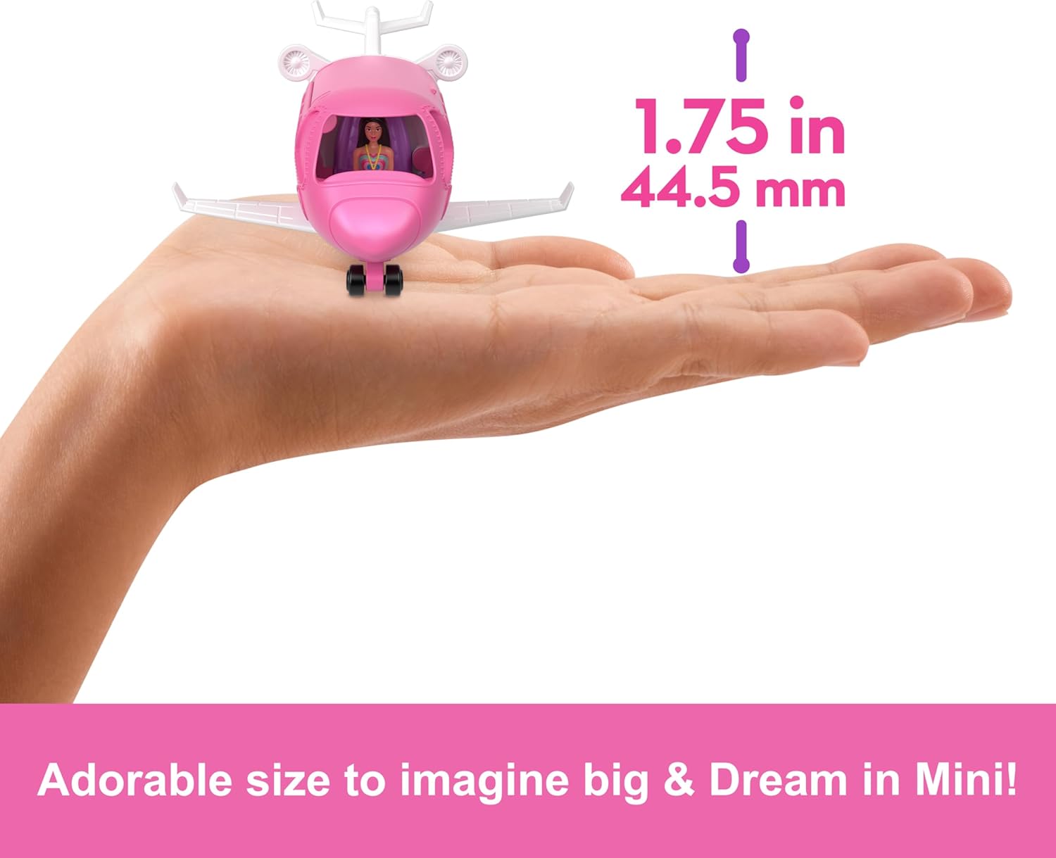 Mini BarbieLand Dreamplane Playset - 1.5-inch Color-Change Doll & Vehicle for Ages 4+ 3