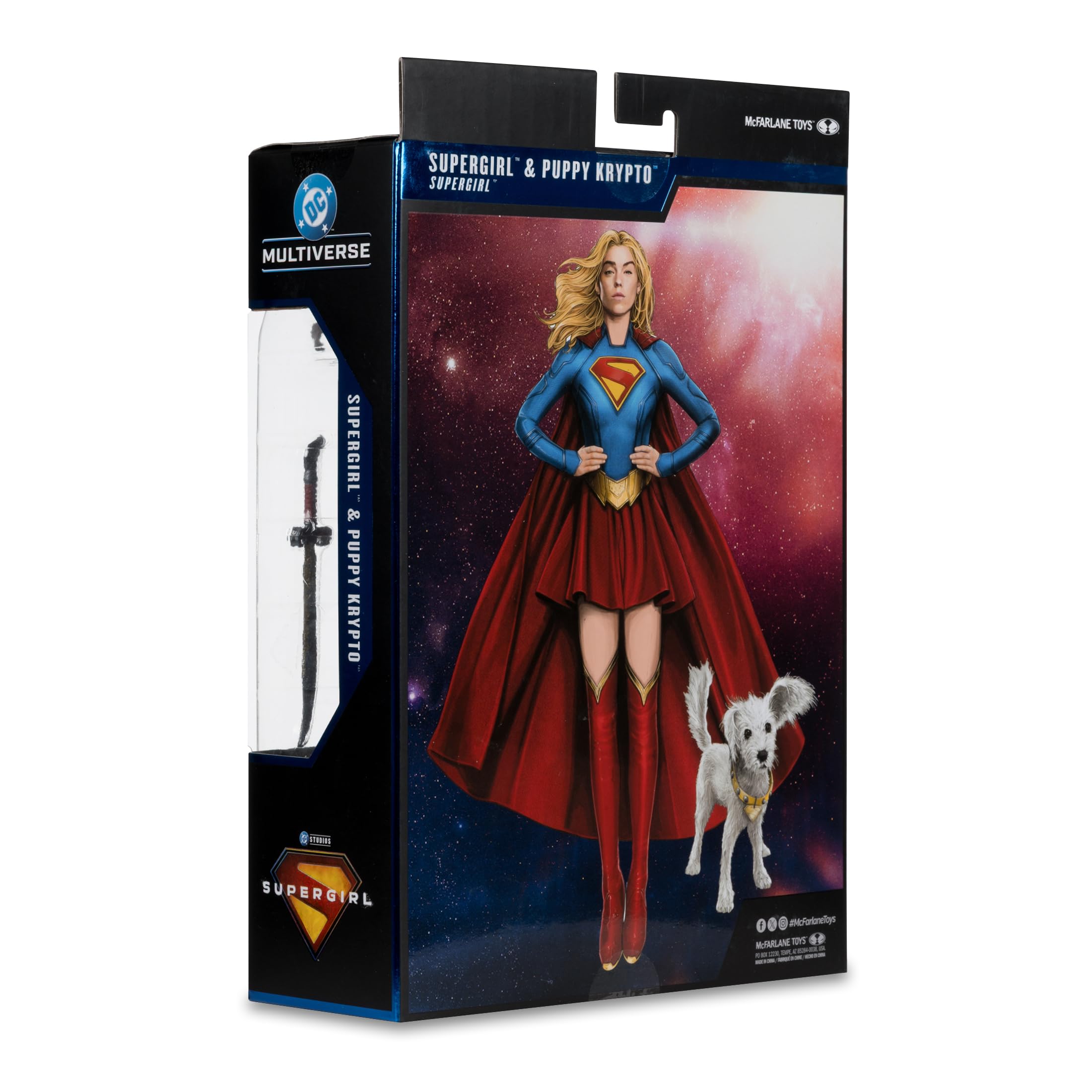 McFarlane DC Multiverse Supergirl and Baby Krypto 7in Action Figure Set | Ultra Articulation 7