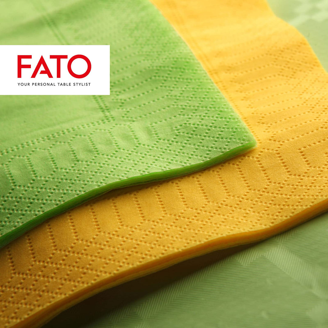 Fato Apple Green Disposable Paper Napkins, 24x24 cm, 2-Ply, Pack of 100