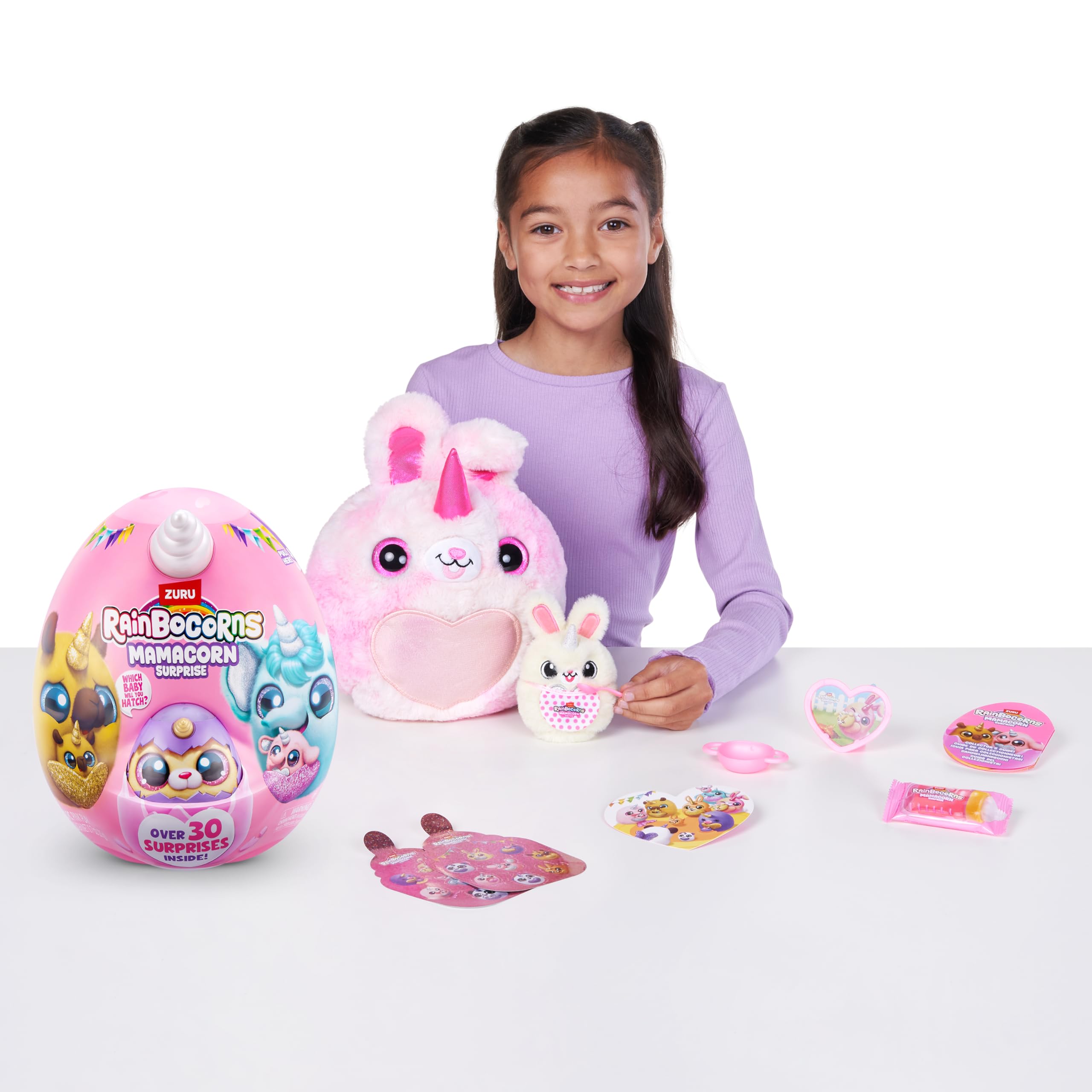 Rainbocorns Mamacorn Surprise by ZURU - Collectible Plush Toy with 30+ Surprises for Girls 3+ 2