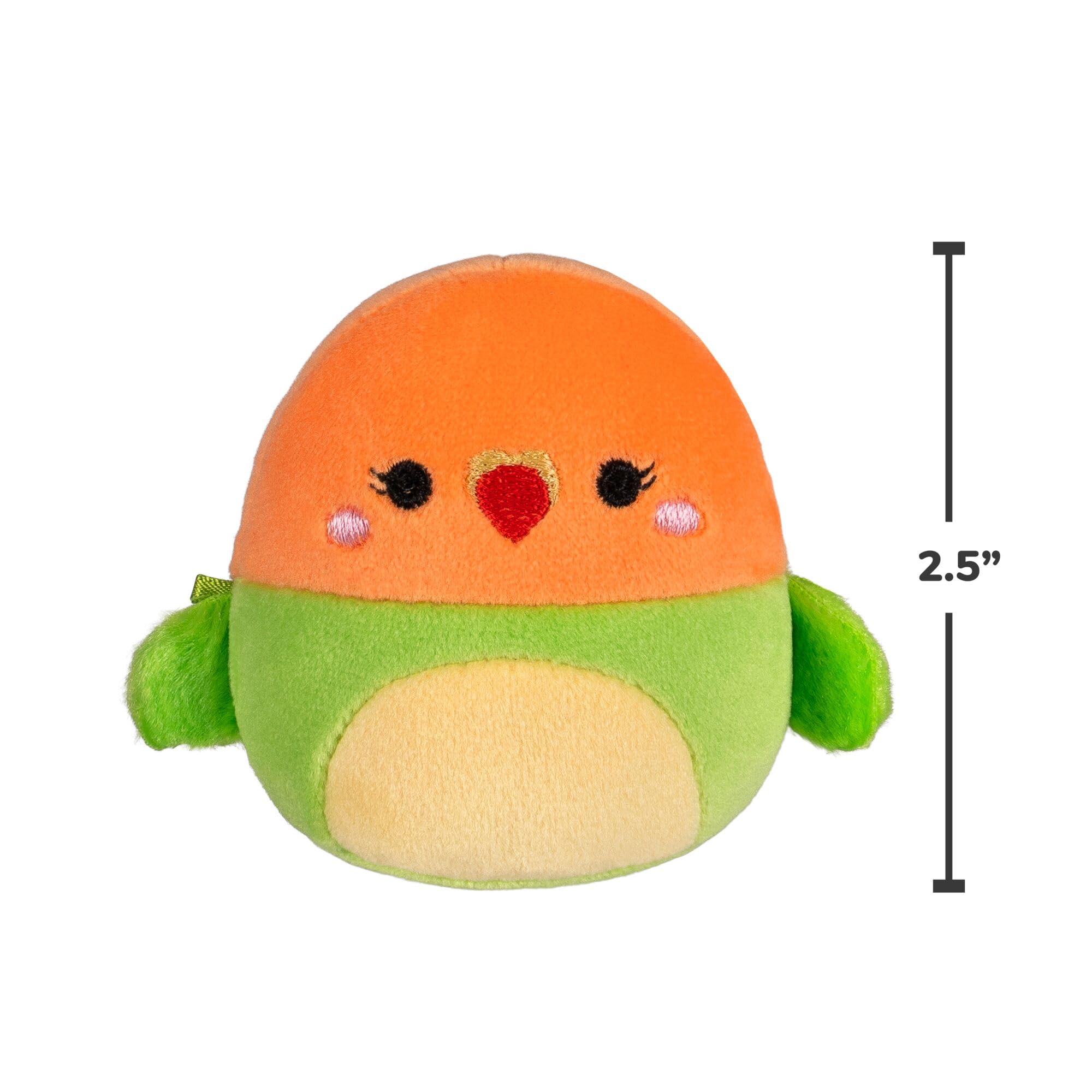 Squishmallows Original Micromallows Plush 5-Pack - Bear, Cow, Dinosaur, Love Bird, Octopus | 2.5 Inch 4