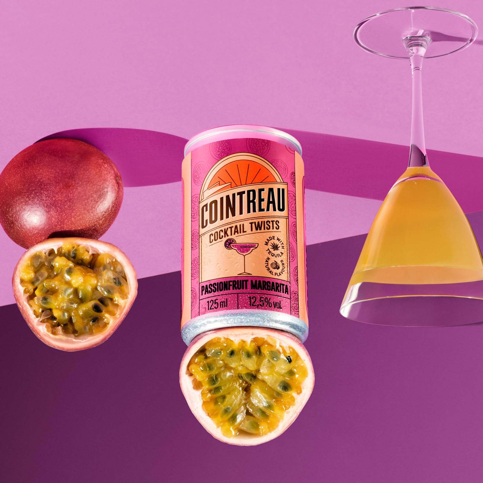 Cointreau Cocktail Twists - Passionfruit Margarita Ready to Drink | 12.5% ABV | Case of 12